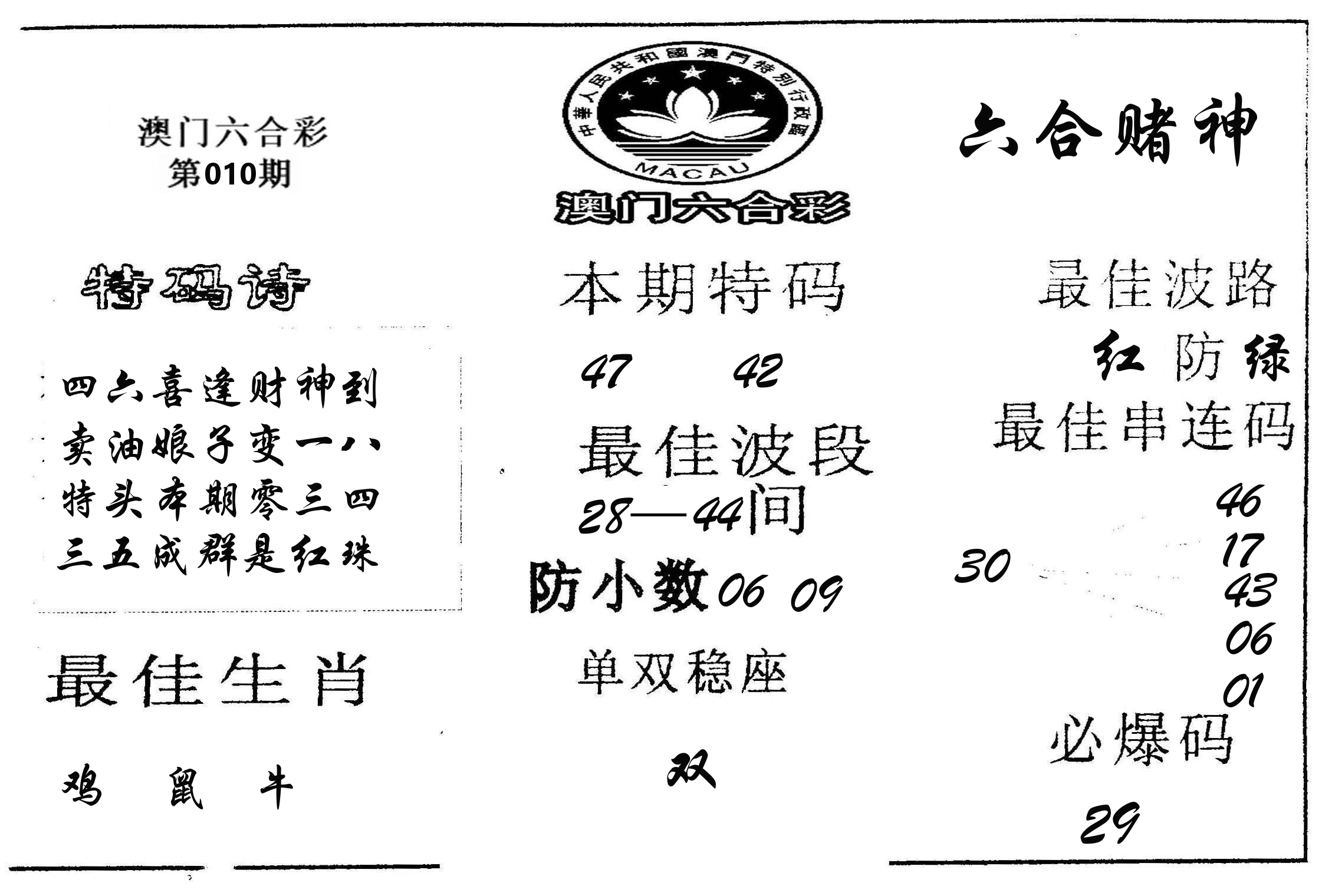 六合赌神 第10期