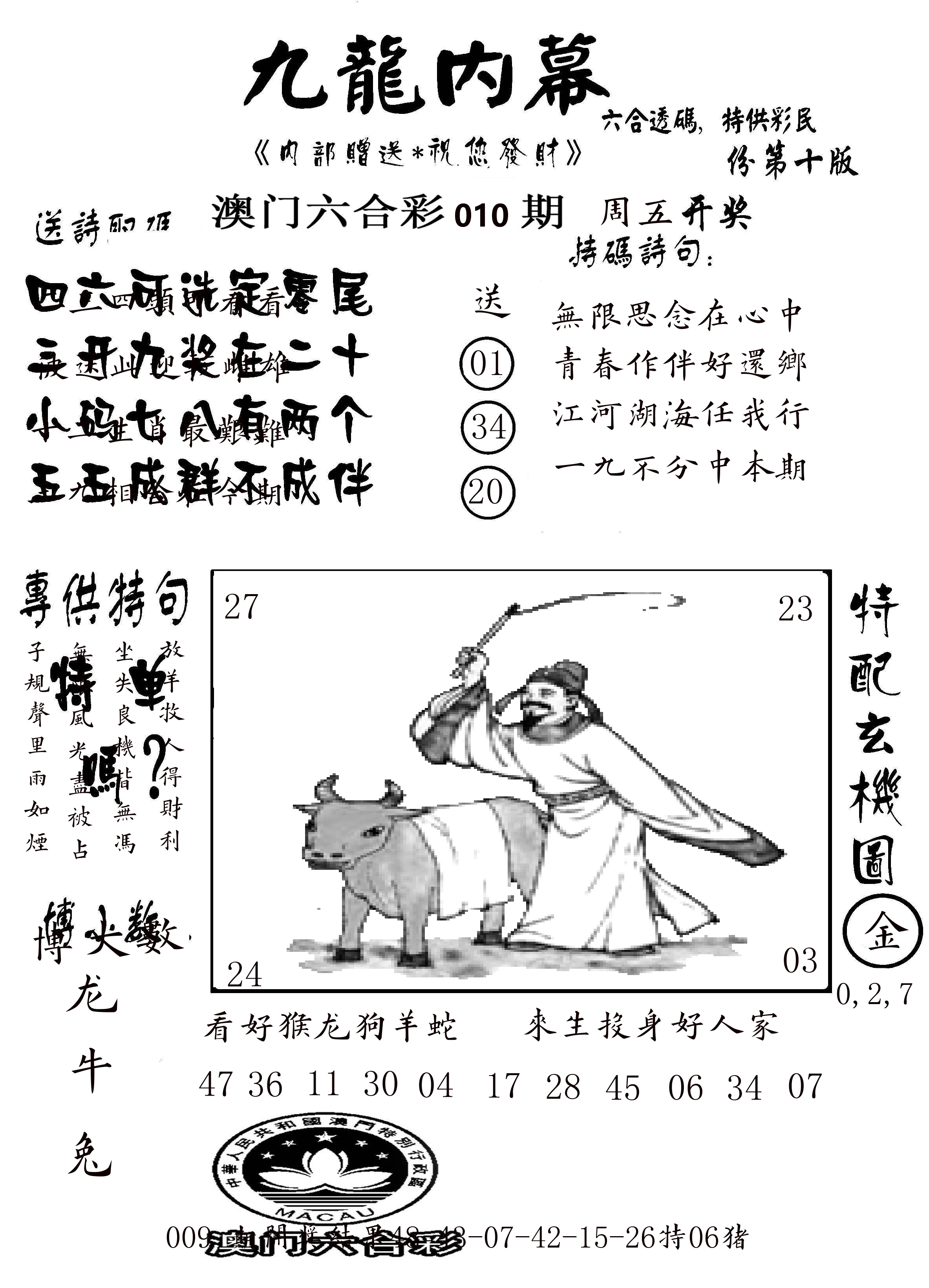 澳门传真2 第10期