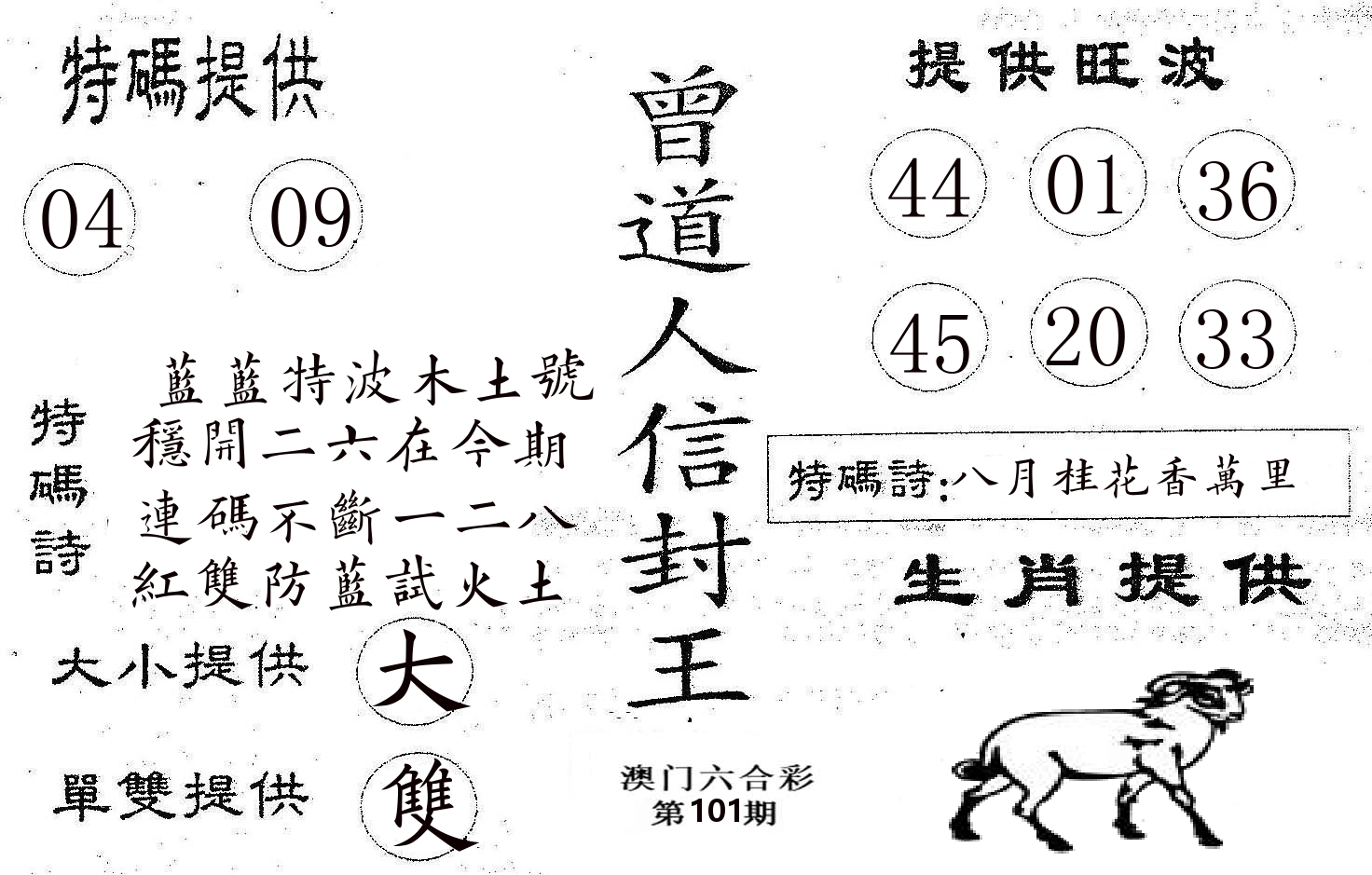 曾信封王 第101期