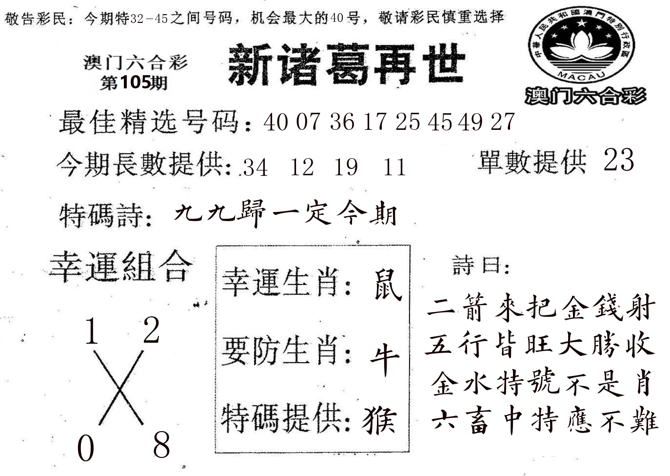 新诸葛 第105期