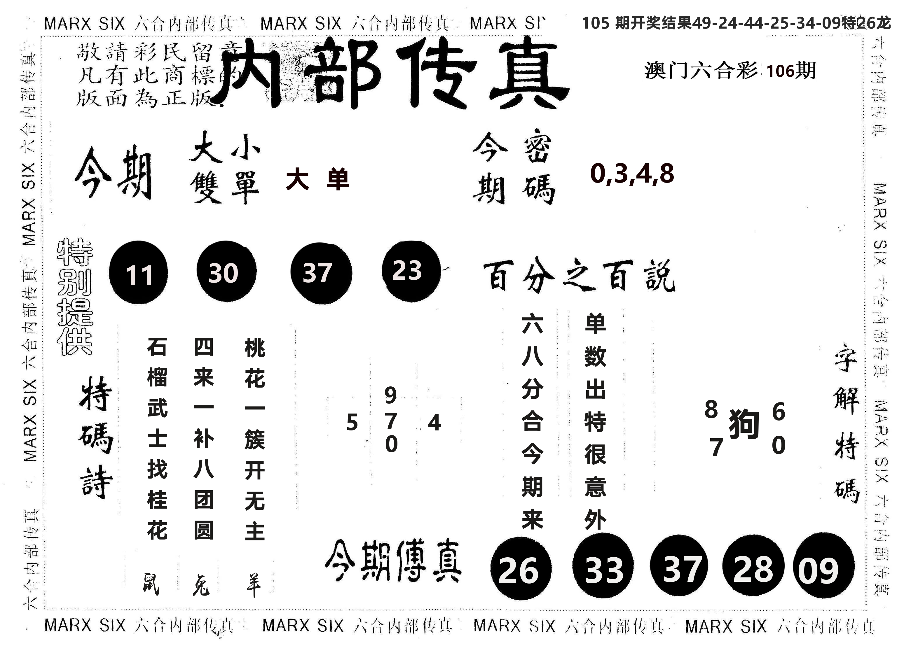 另版内部传真 第106期
