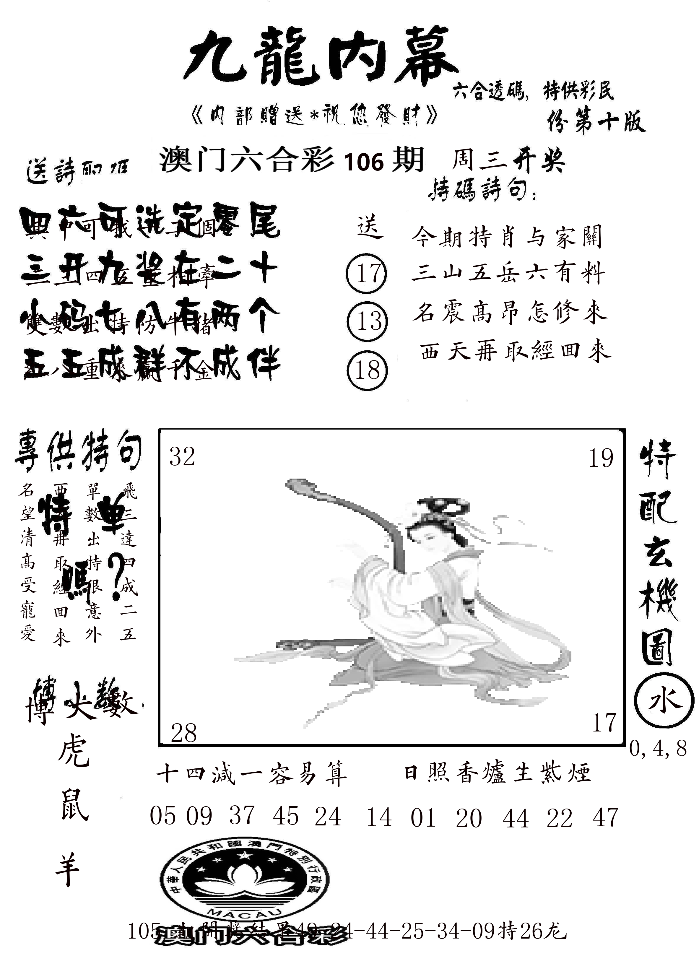澳门传真2 第106期
