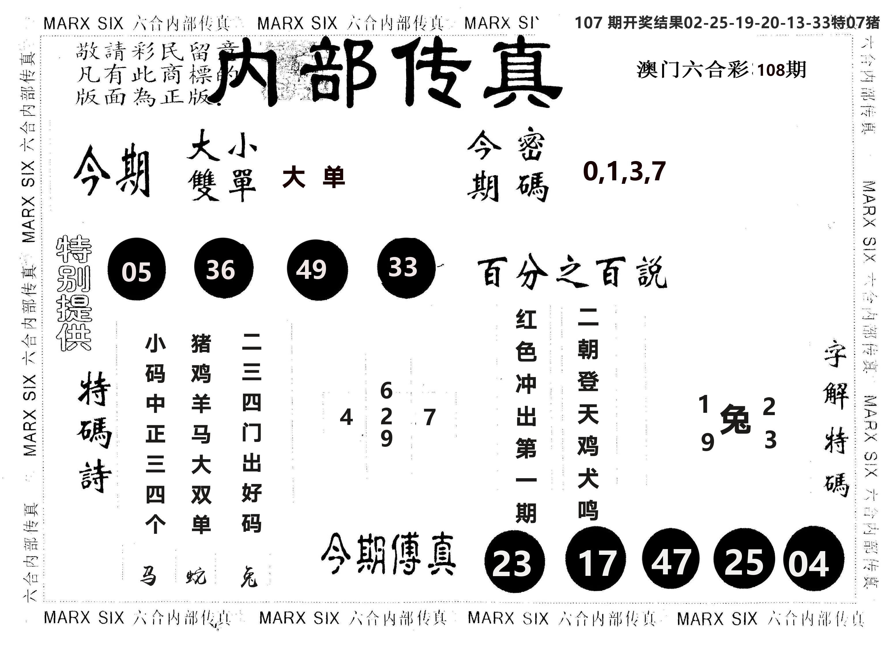 另版内部传真 第108期