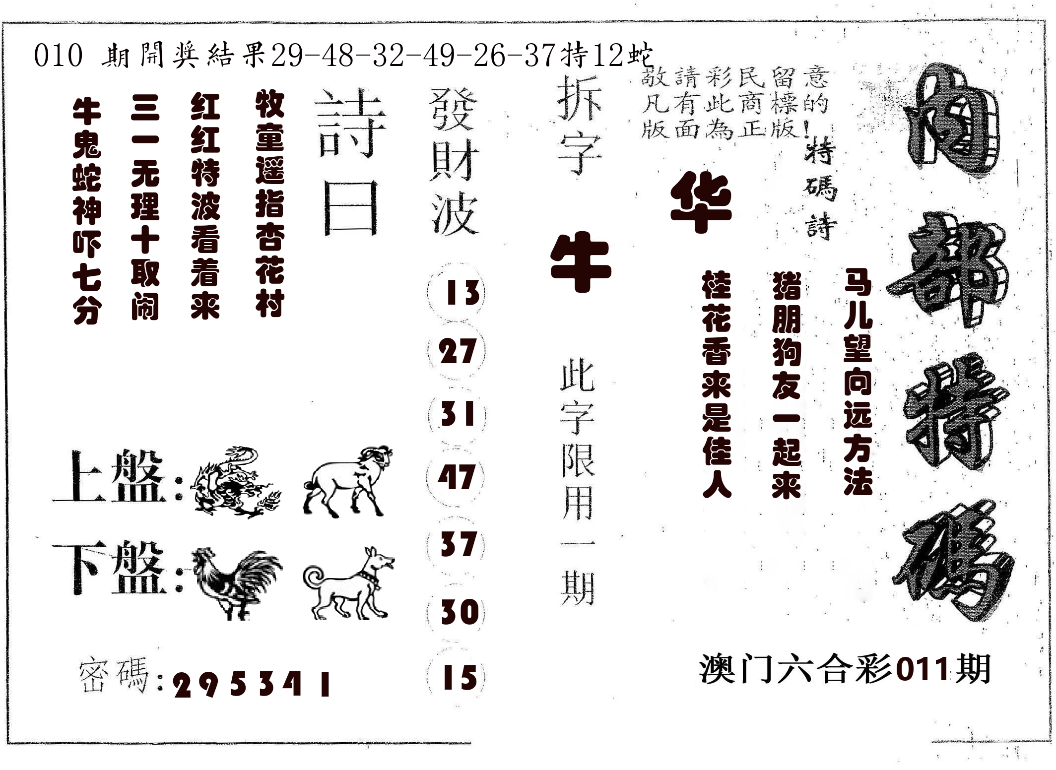 内部特码 第11期
