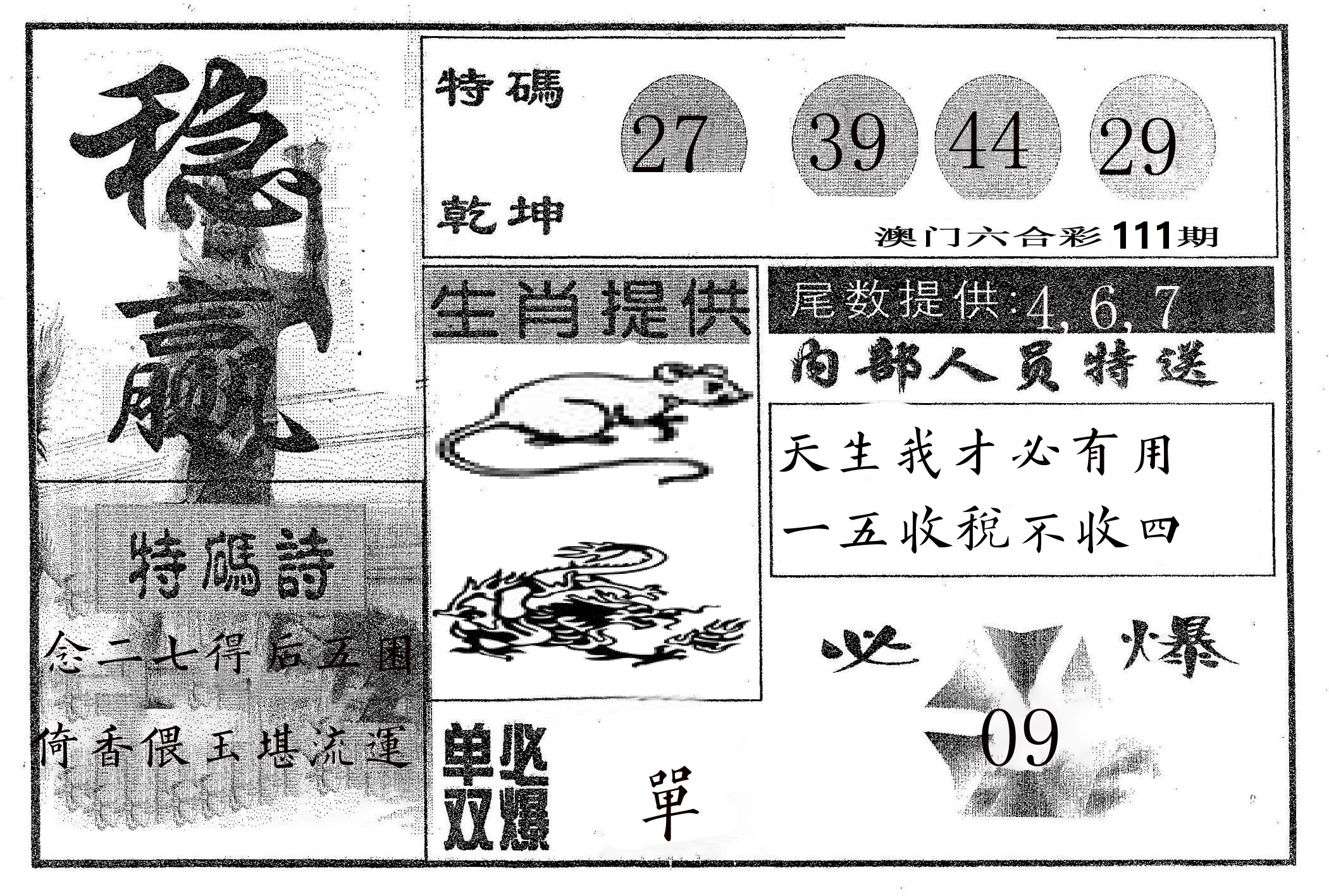 稳赢 第111期