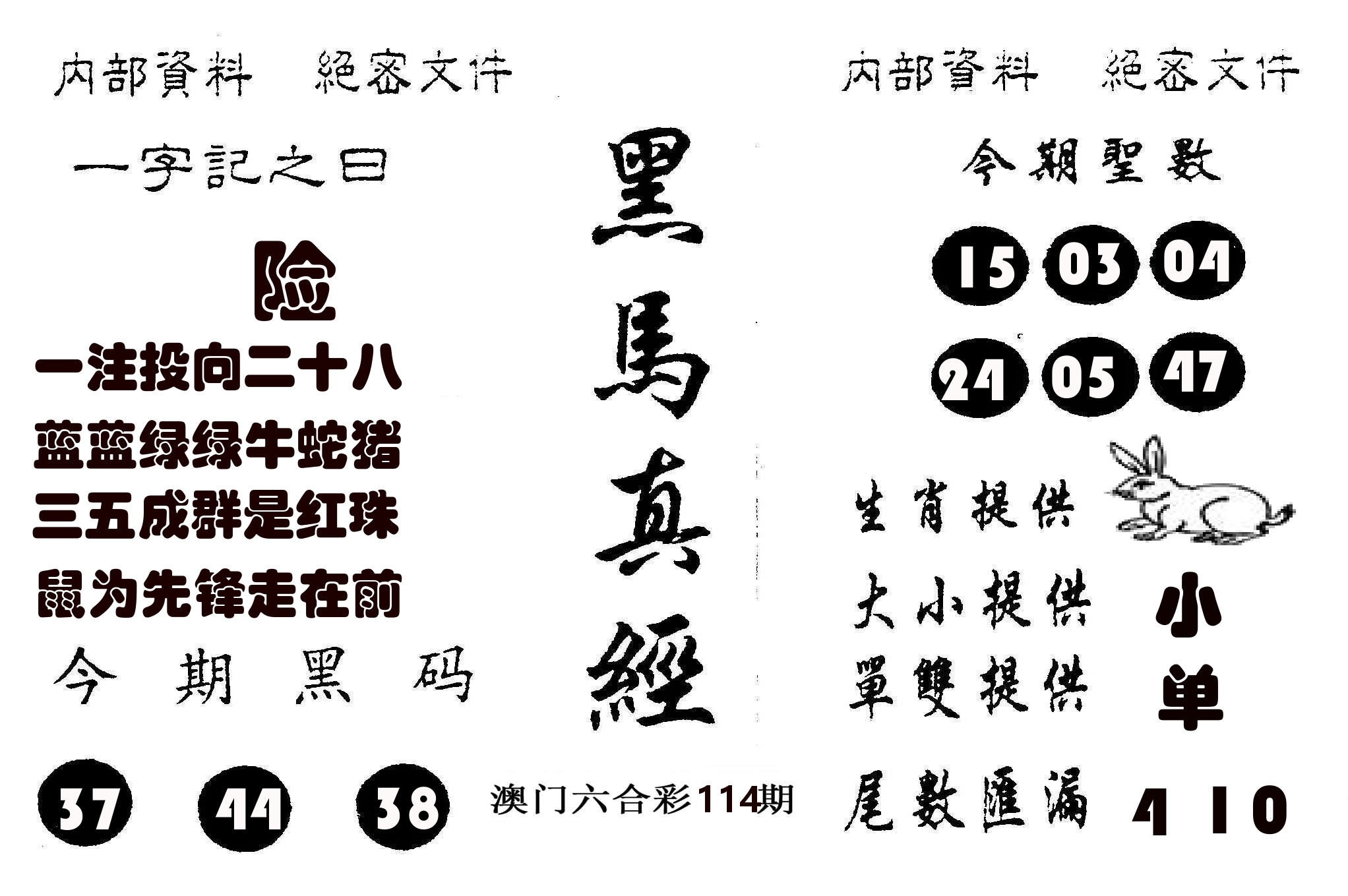 黑马真经 第114期