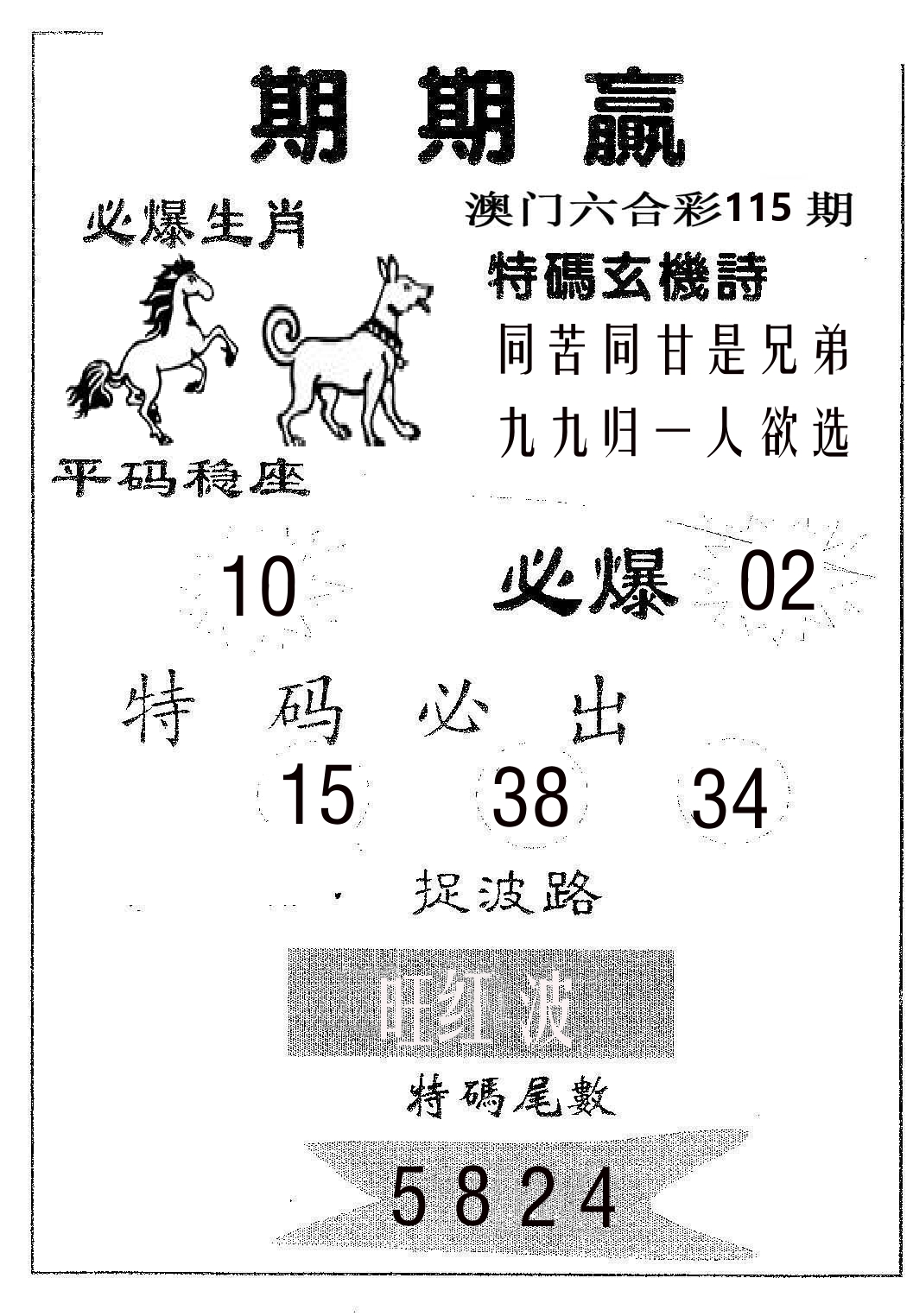 期期赢 第115期