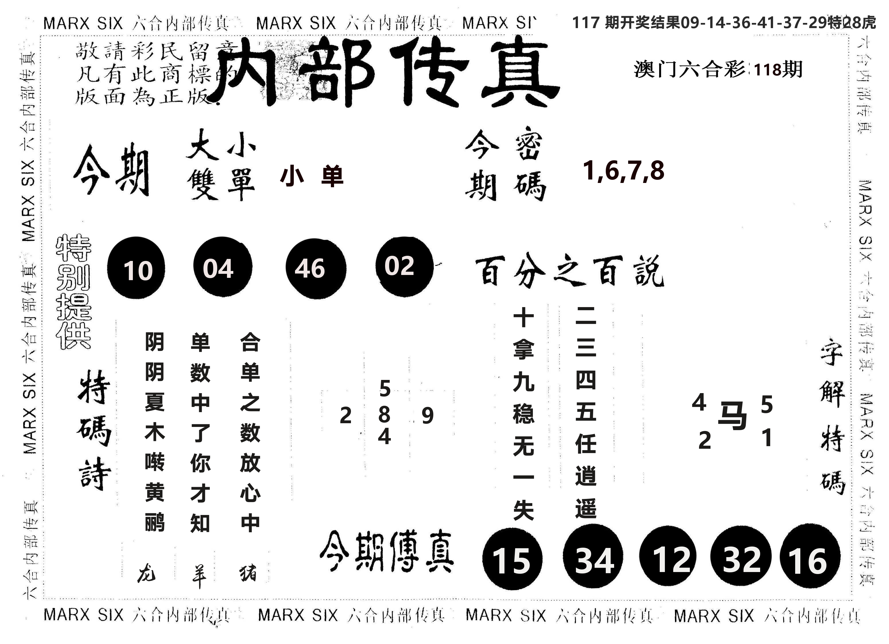 另版内部传真 第118期