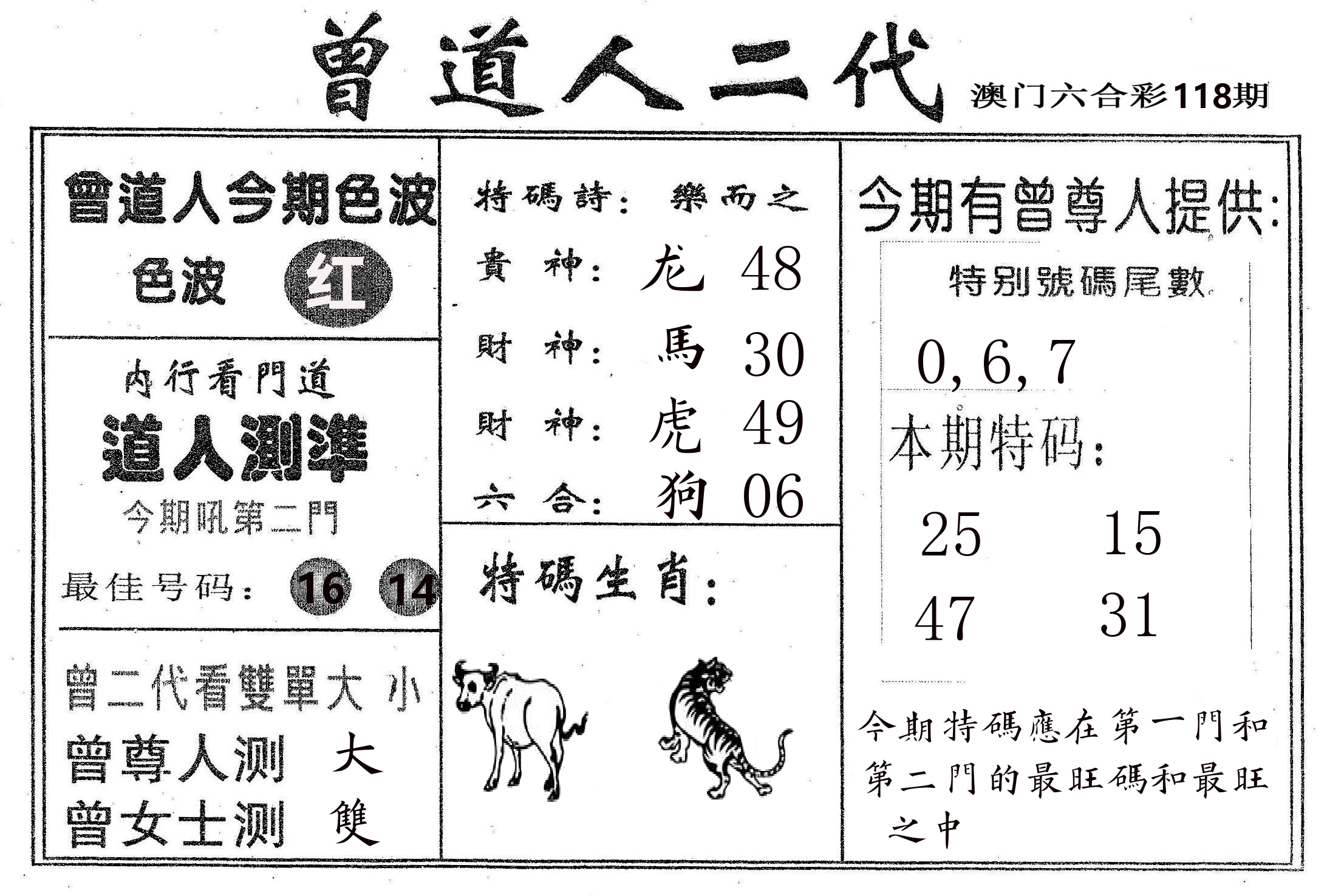 曾二代 第118期