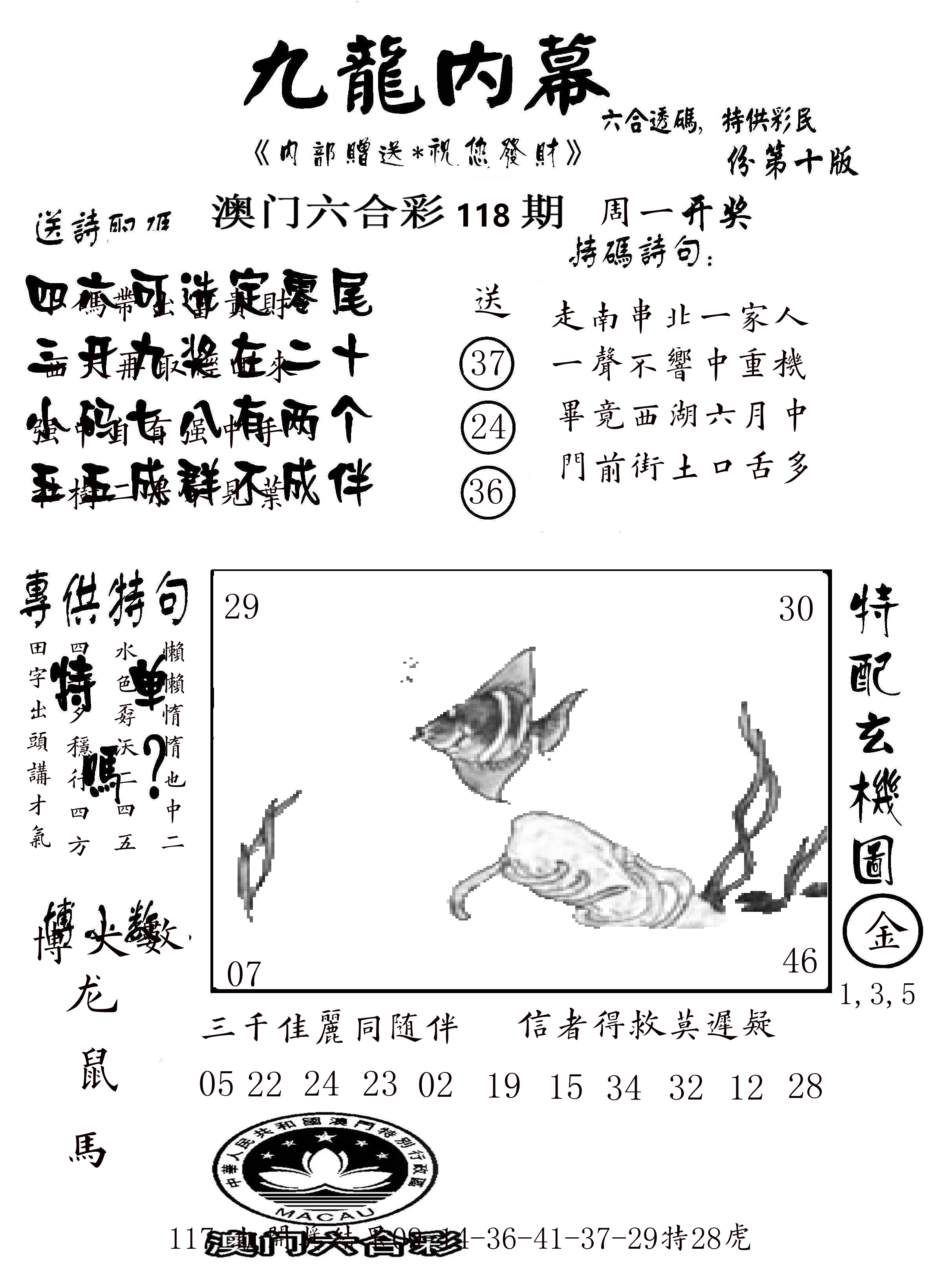 澳门传真2 第118期