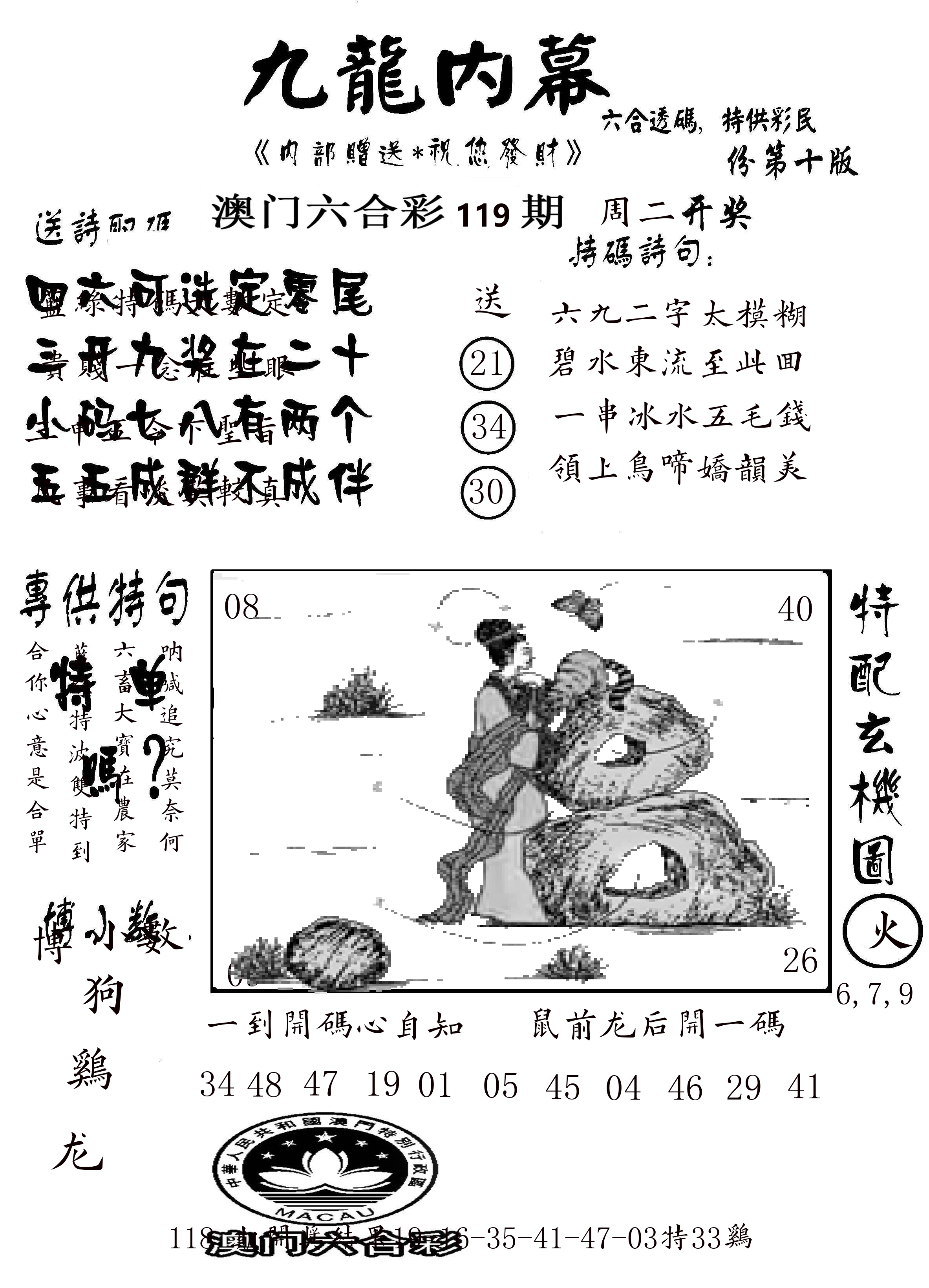 澳门传真2 第119期