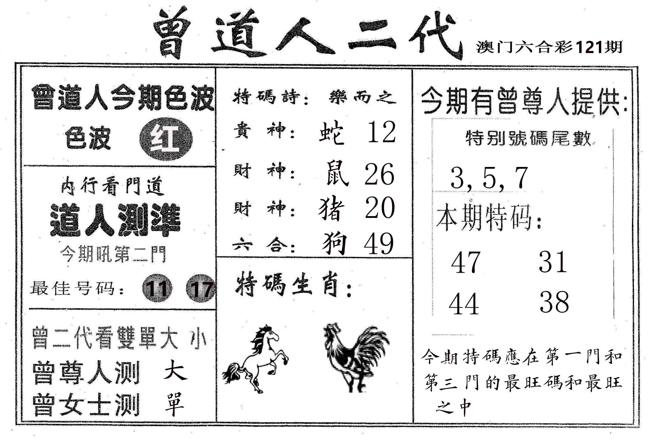 曾二代 第121期