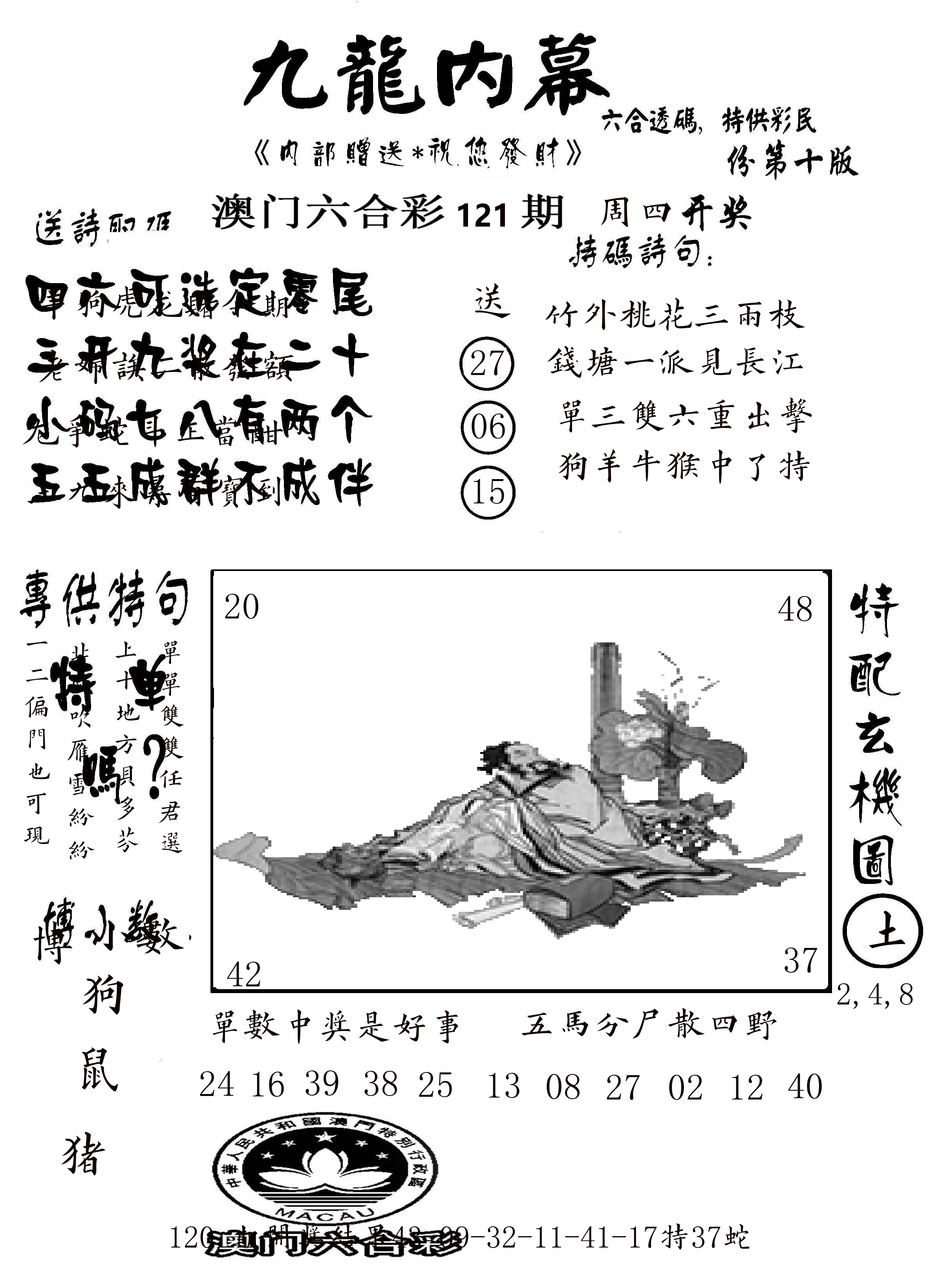澳门传真2 第121期