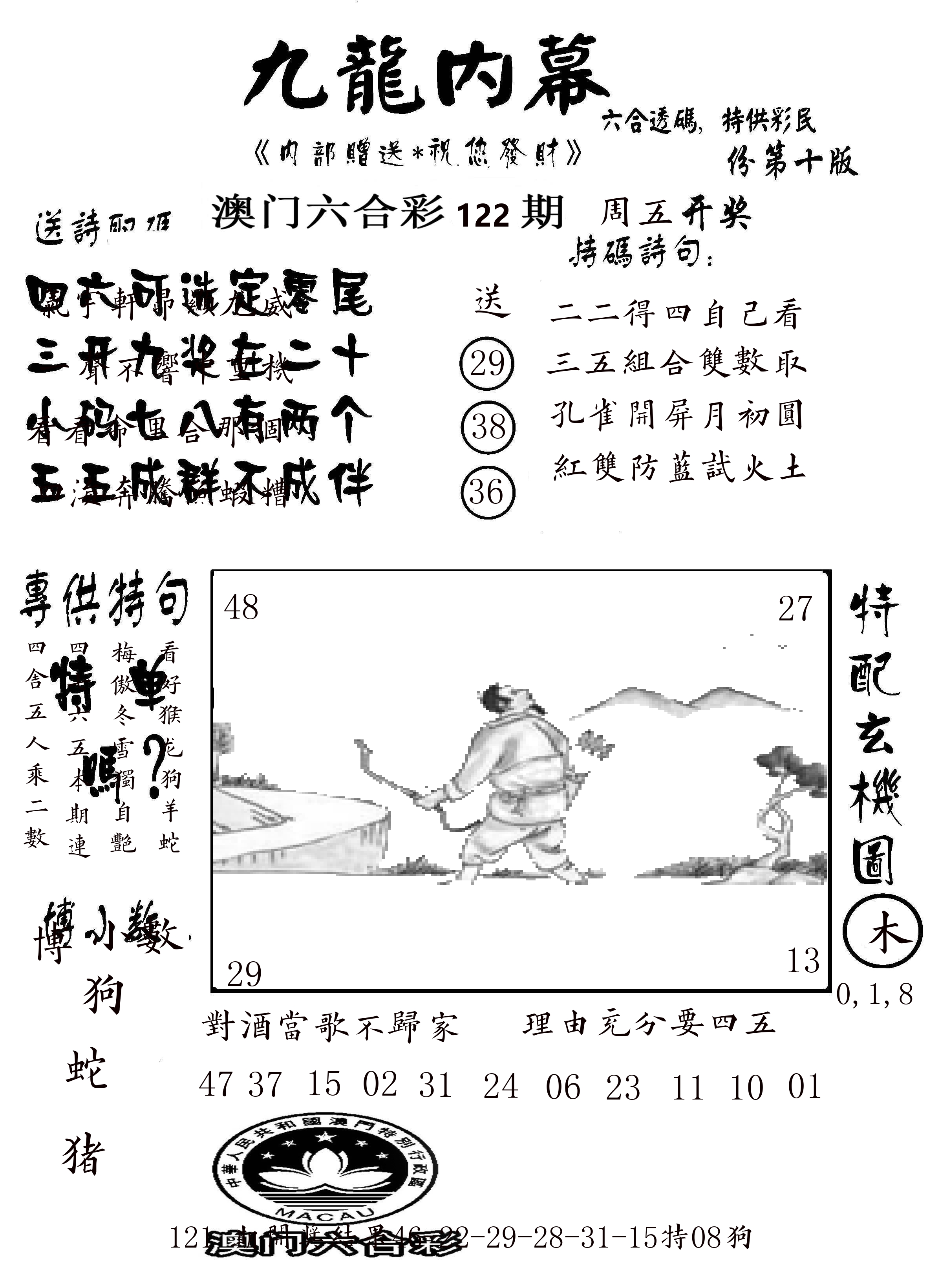 澳门传真2 第122期