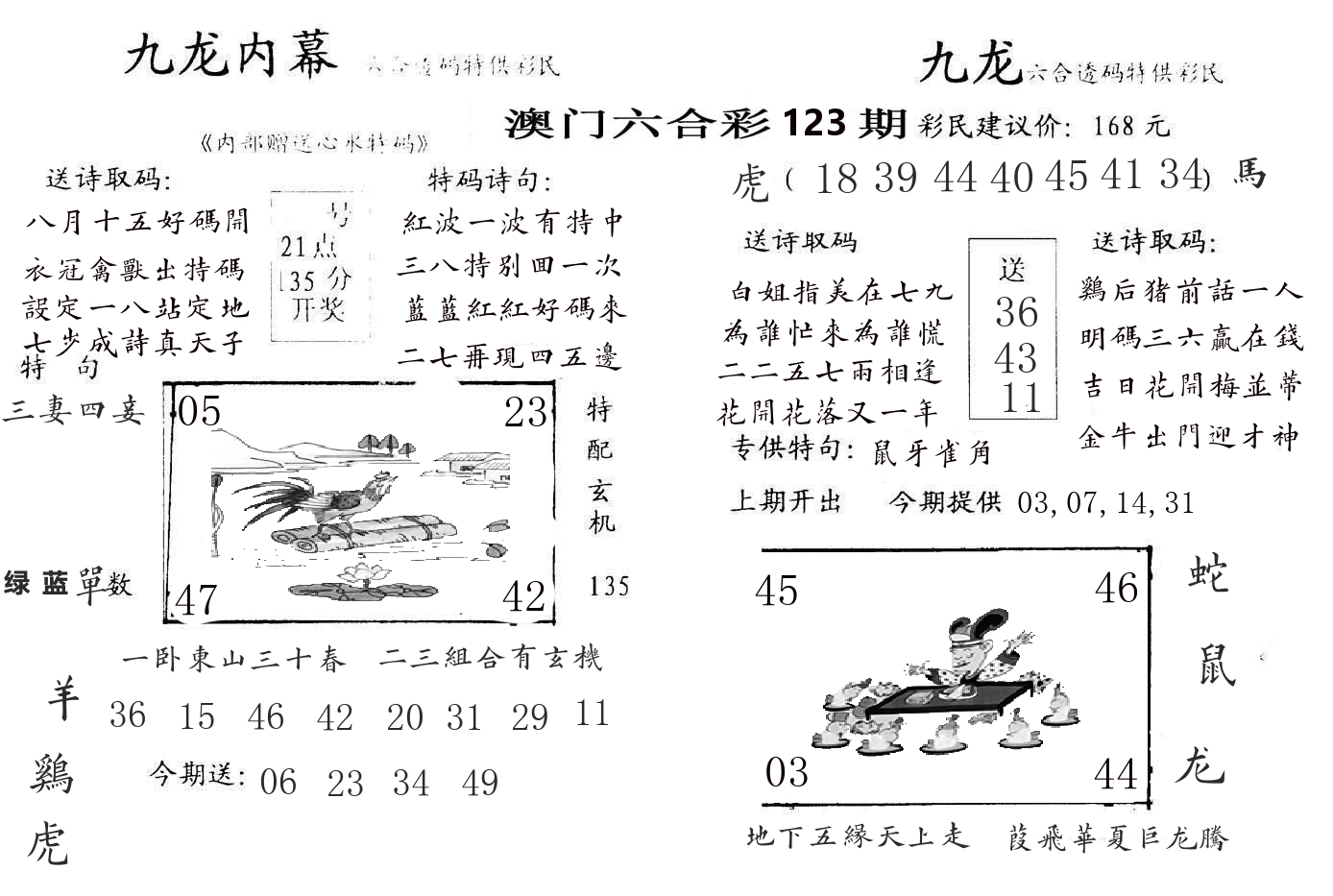 九龙内幕 第123期