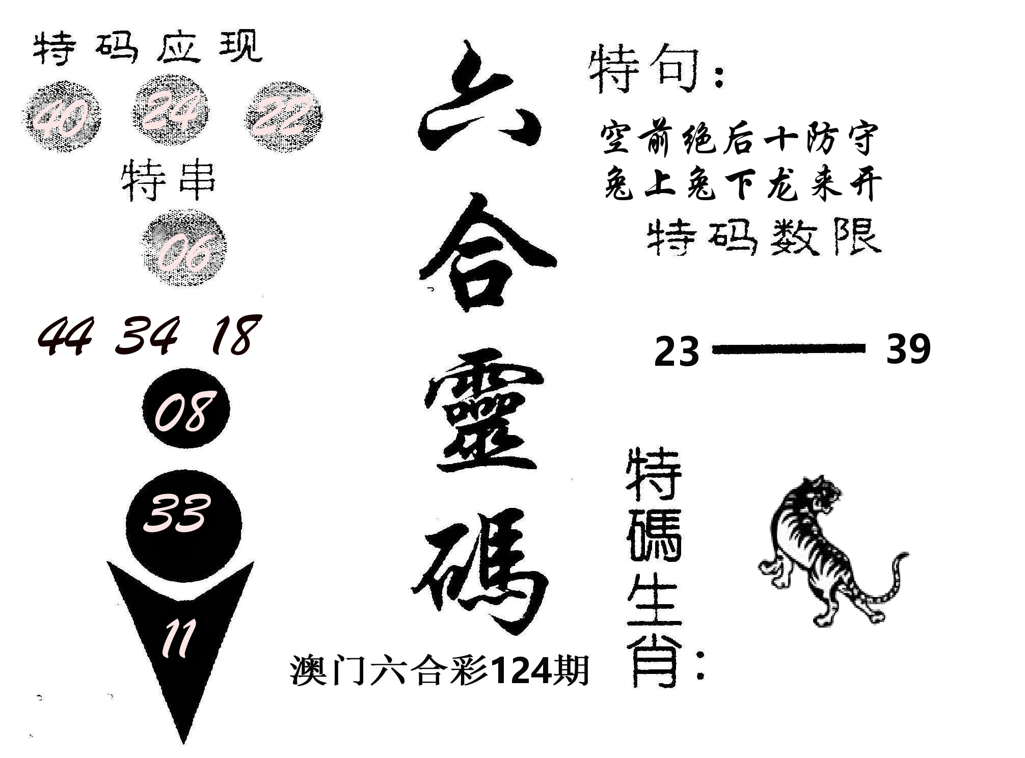六合灵码 第124期