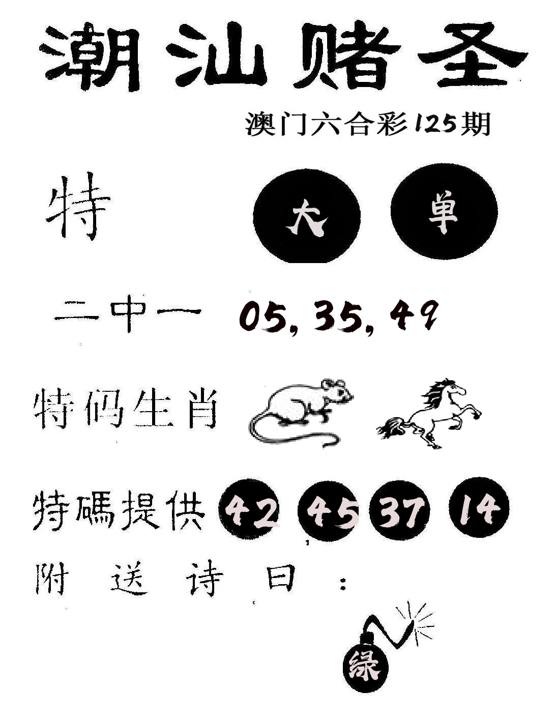 潮汕赌圣 第125期