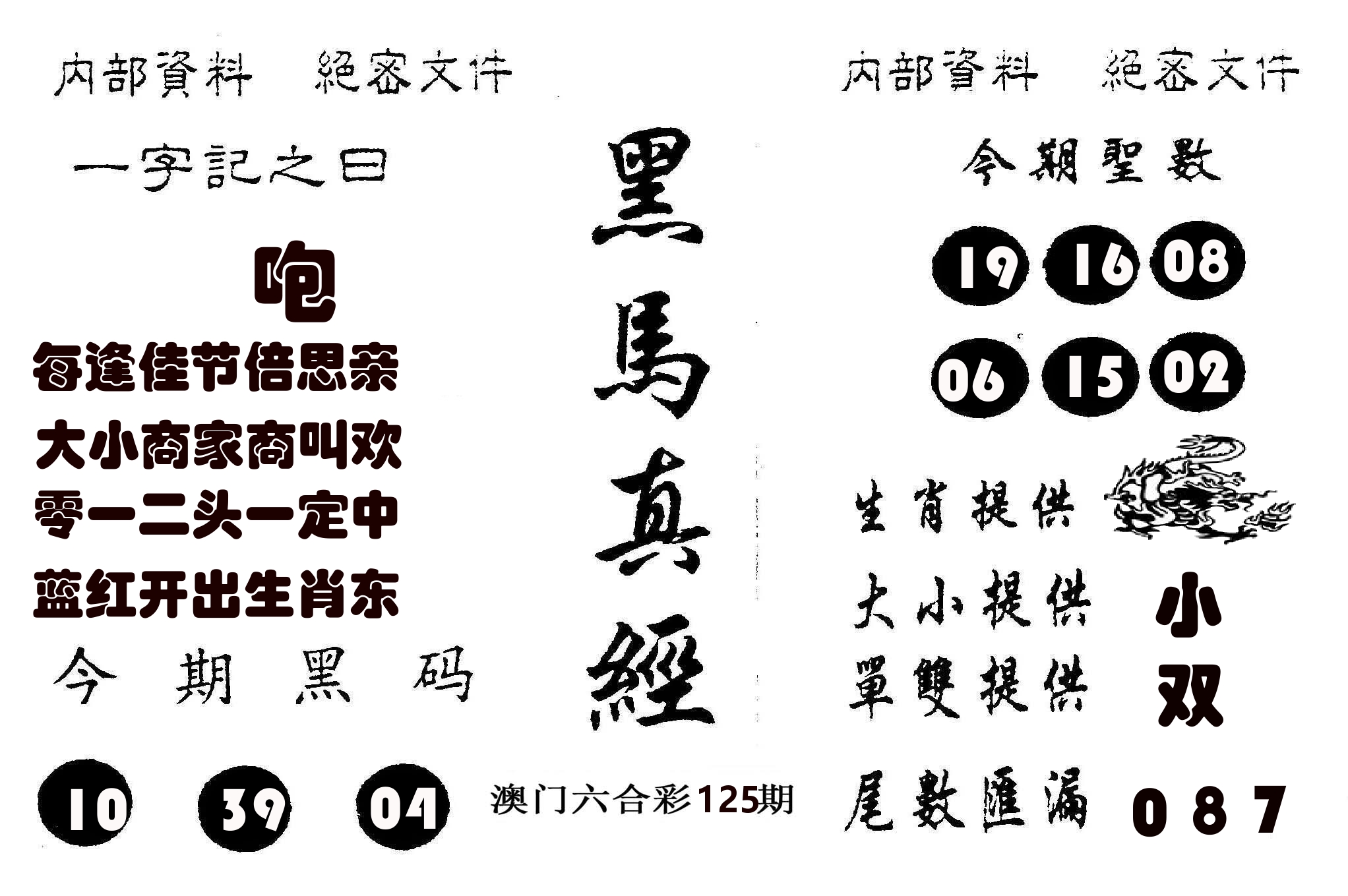 黑马真经 第125期