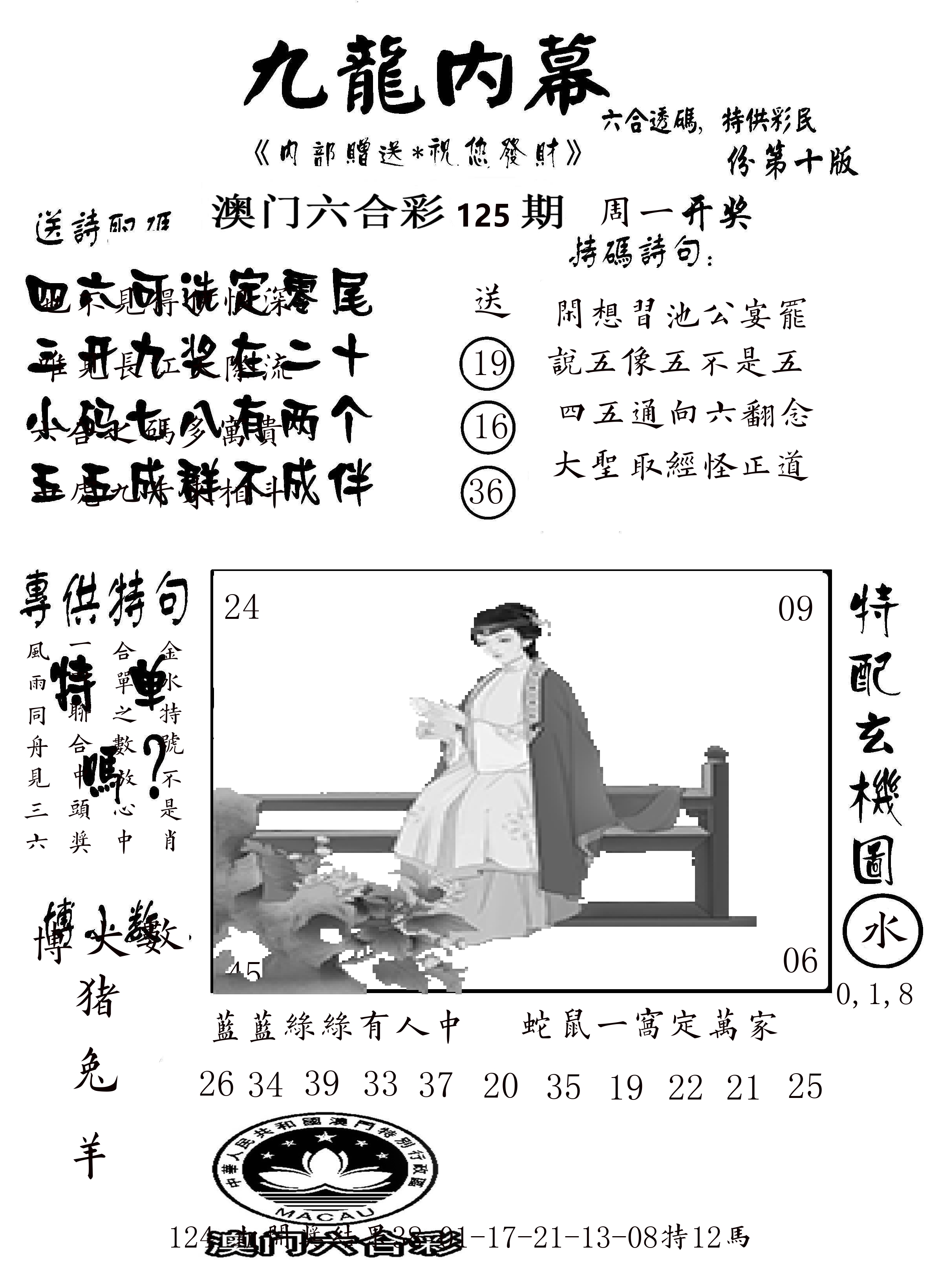 澳门传真2 第125期