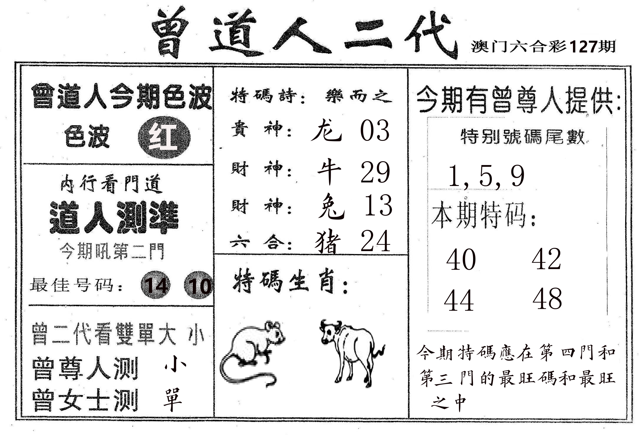 曾二代 第127期
