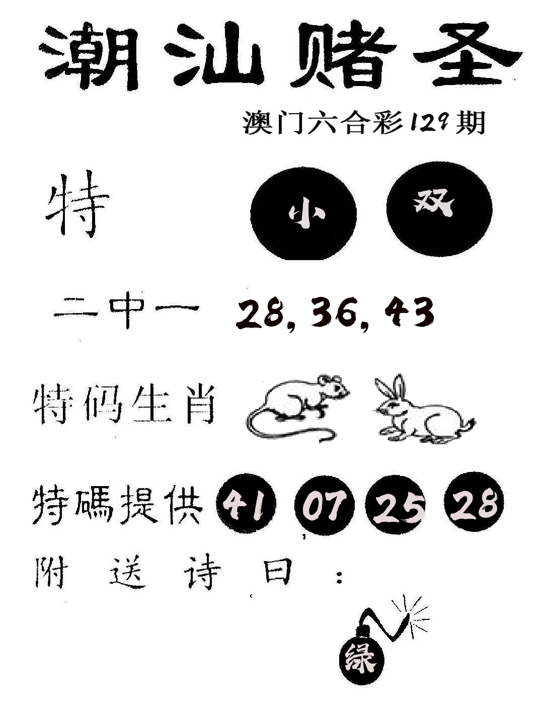潮汕赌圣 第129期