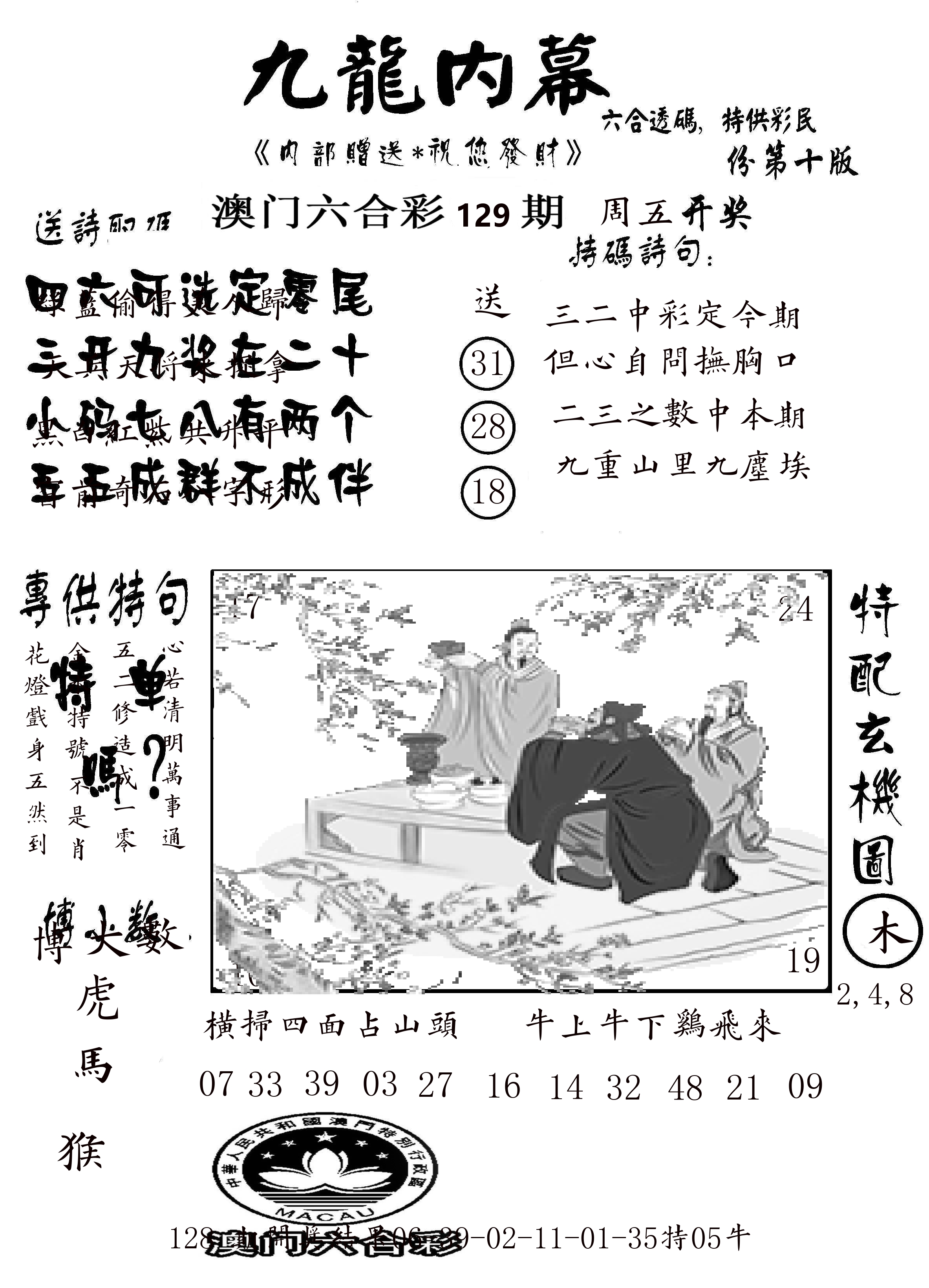澳门传真2 第129期