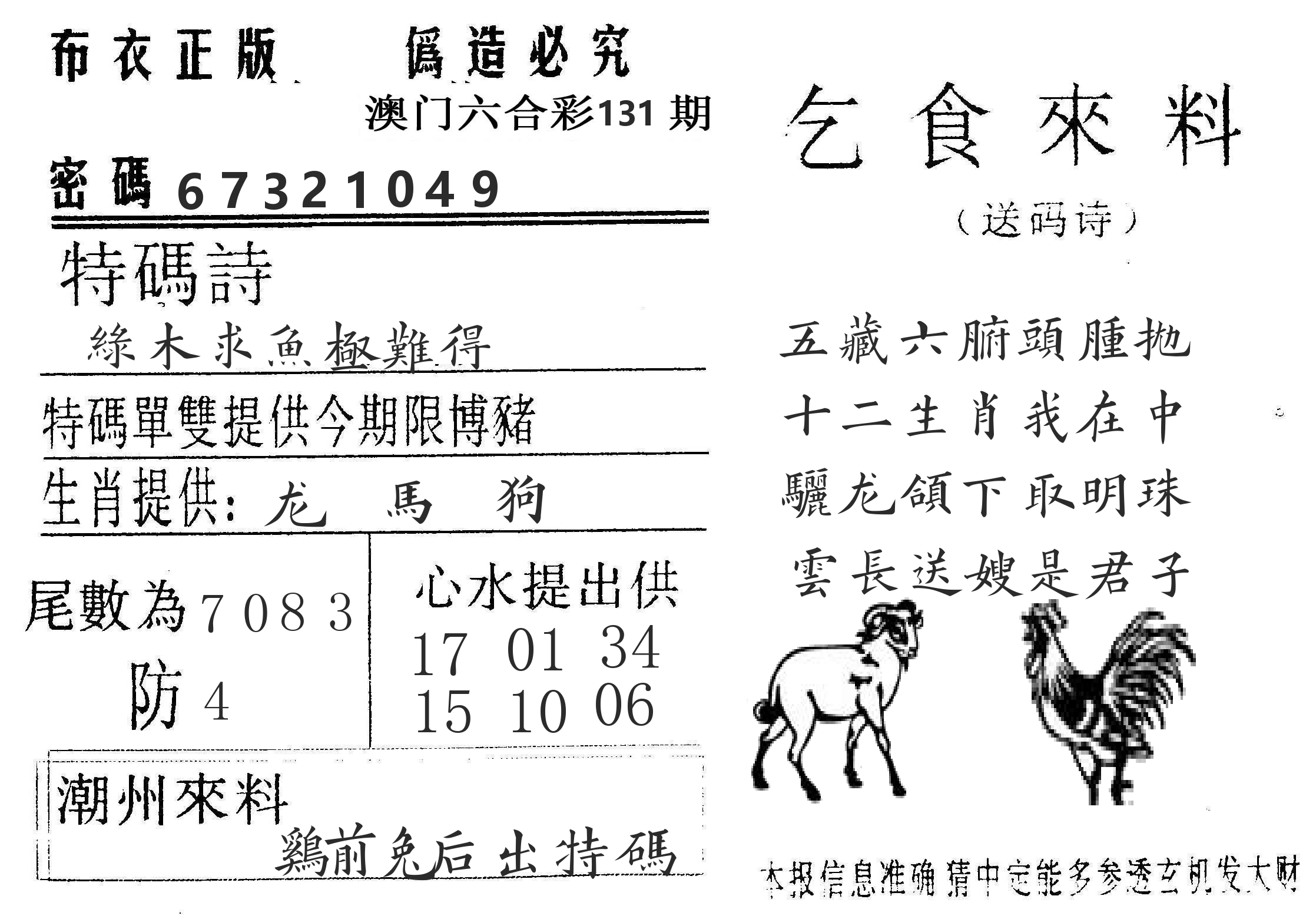 千禧码王 第131期