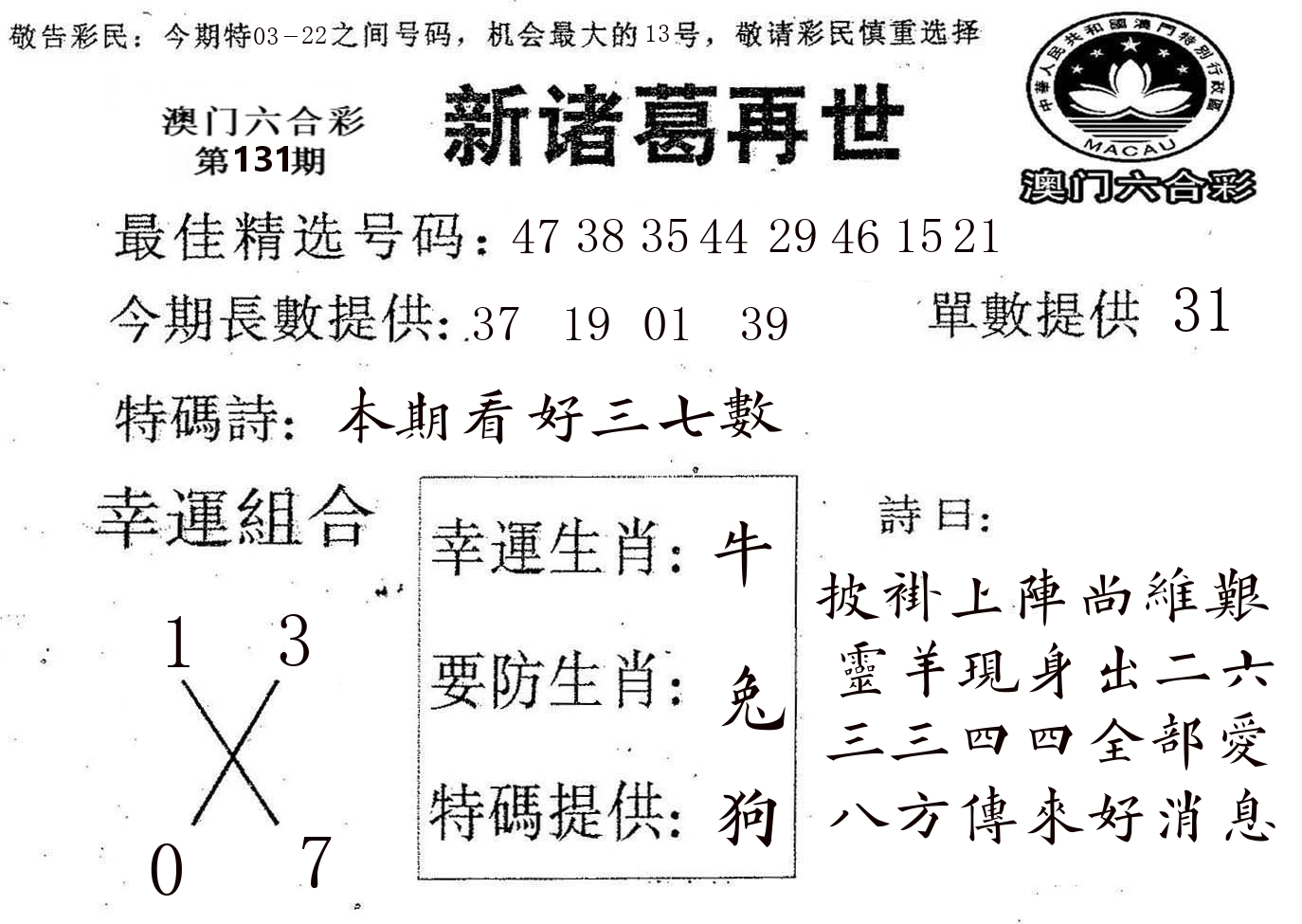 新诸葛 第131期