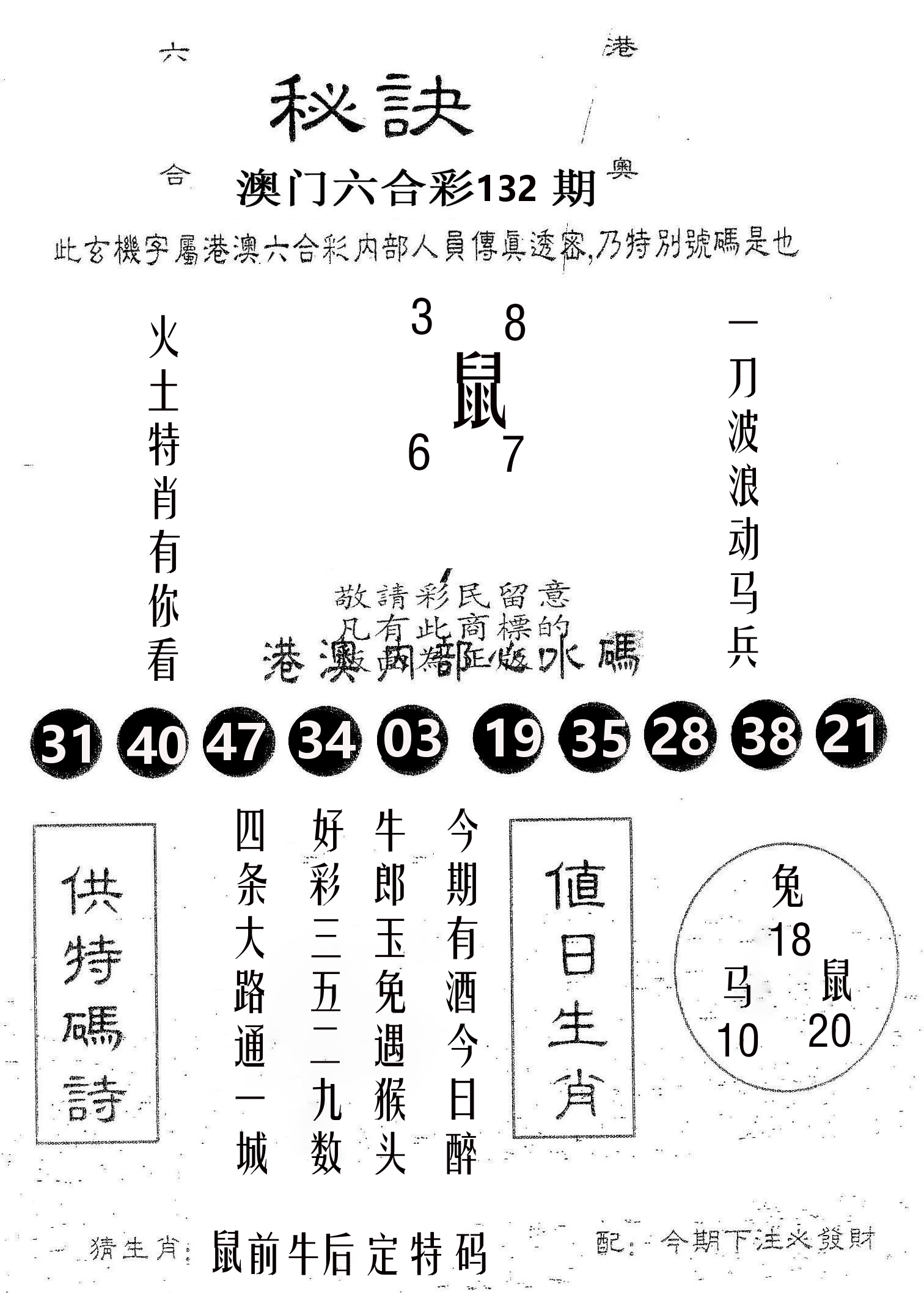 秘决 第132期
