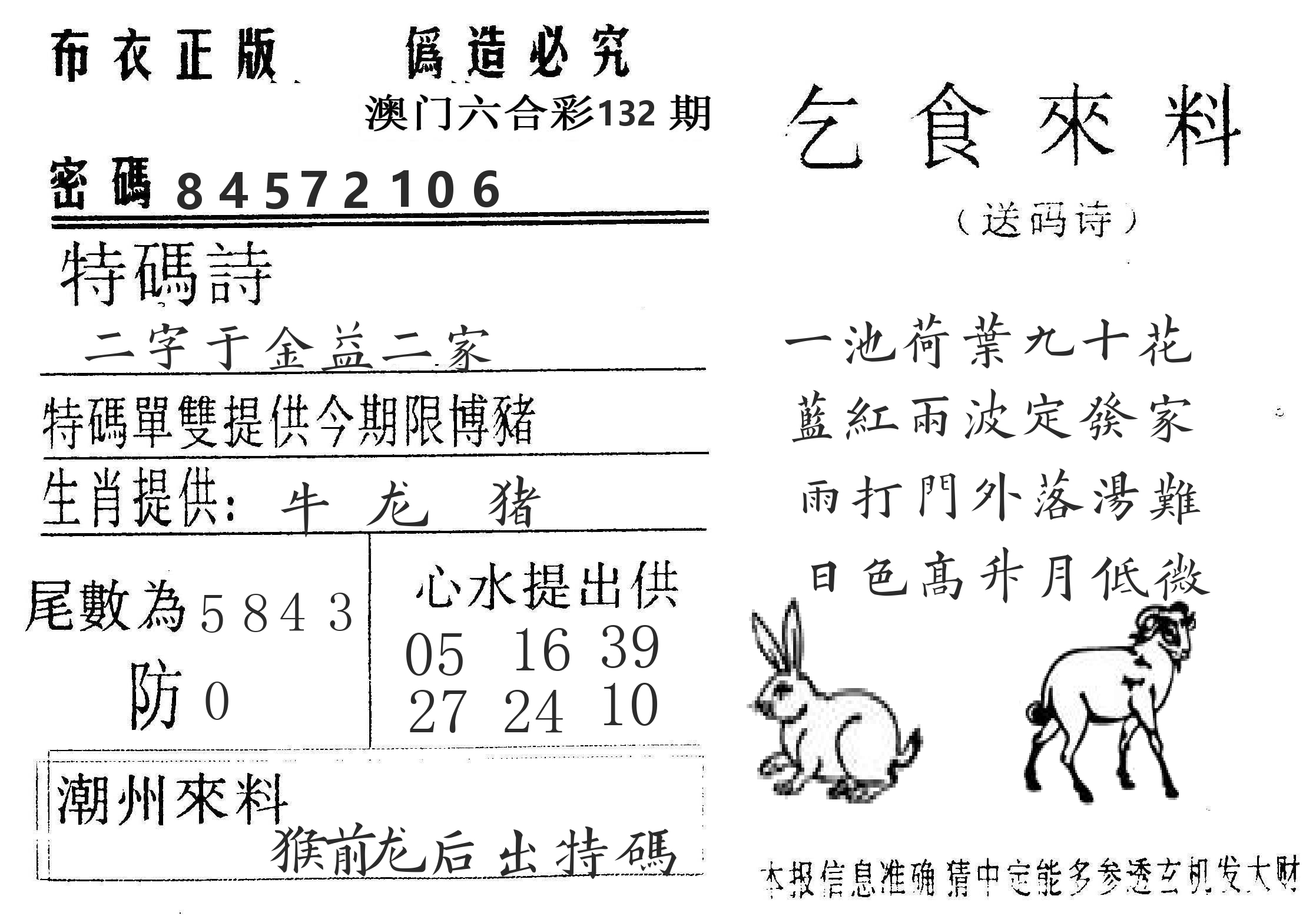 千禧码王 第132期