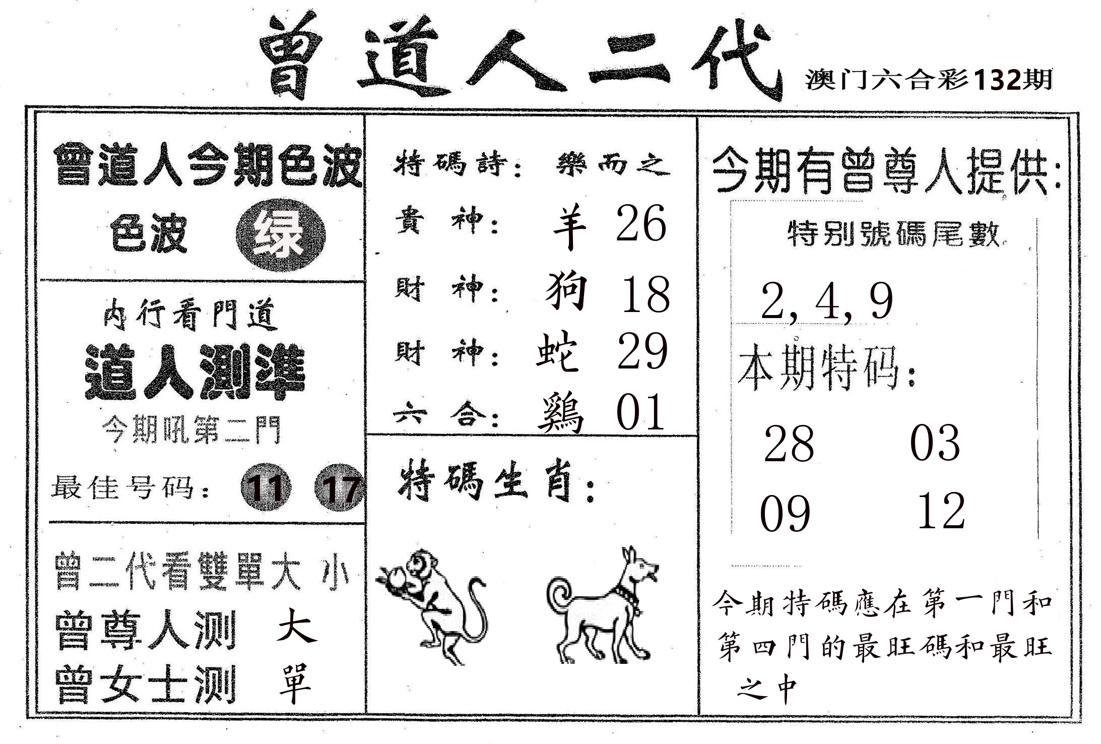 曾二代 第132期
