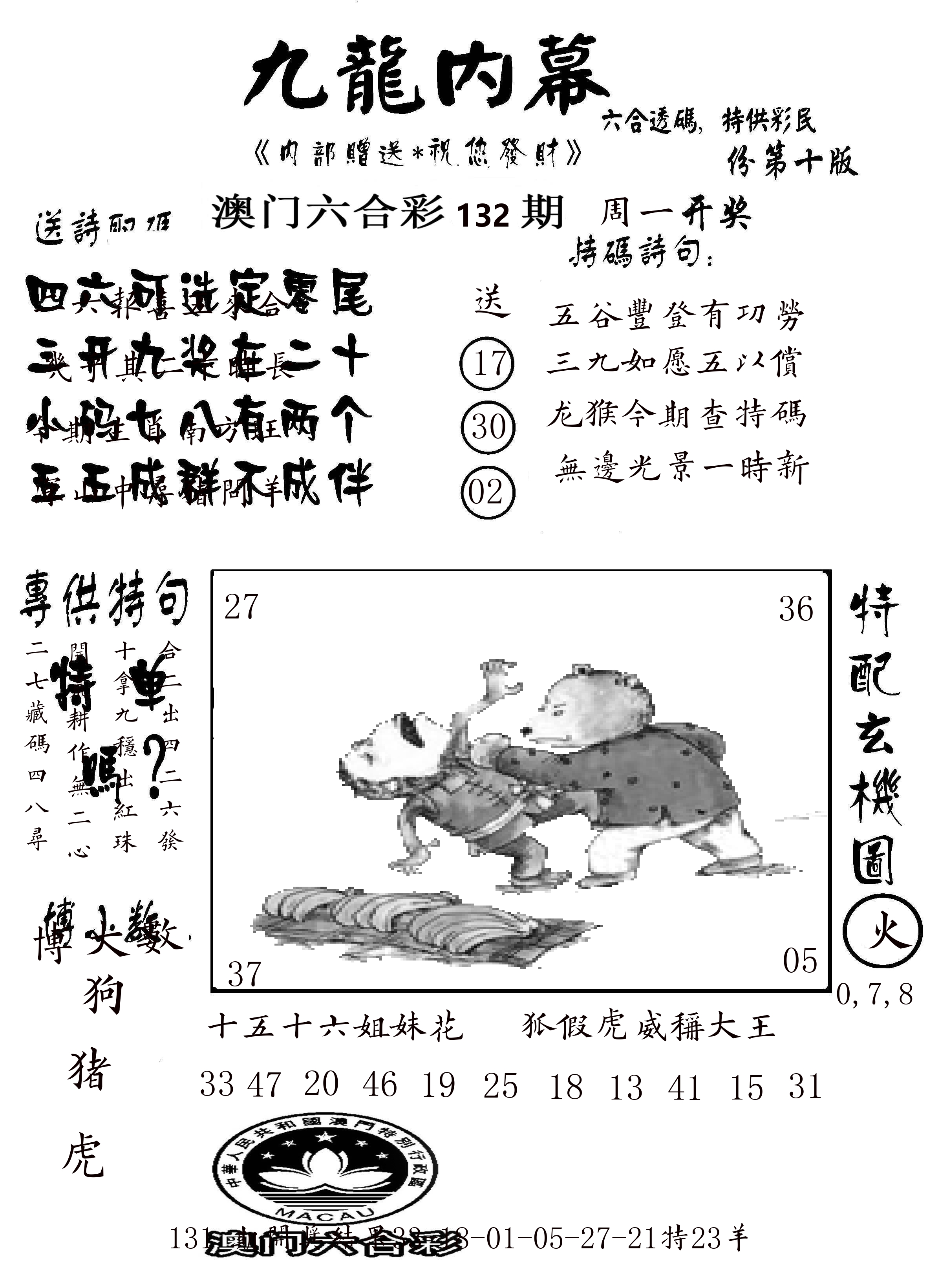 澳门传真2 第132期