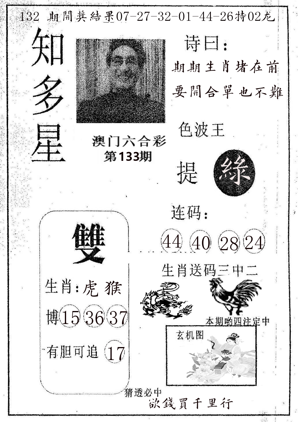 知多星 第133期