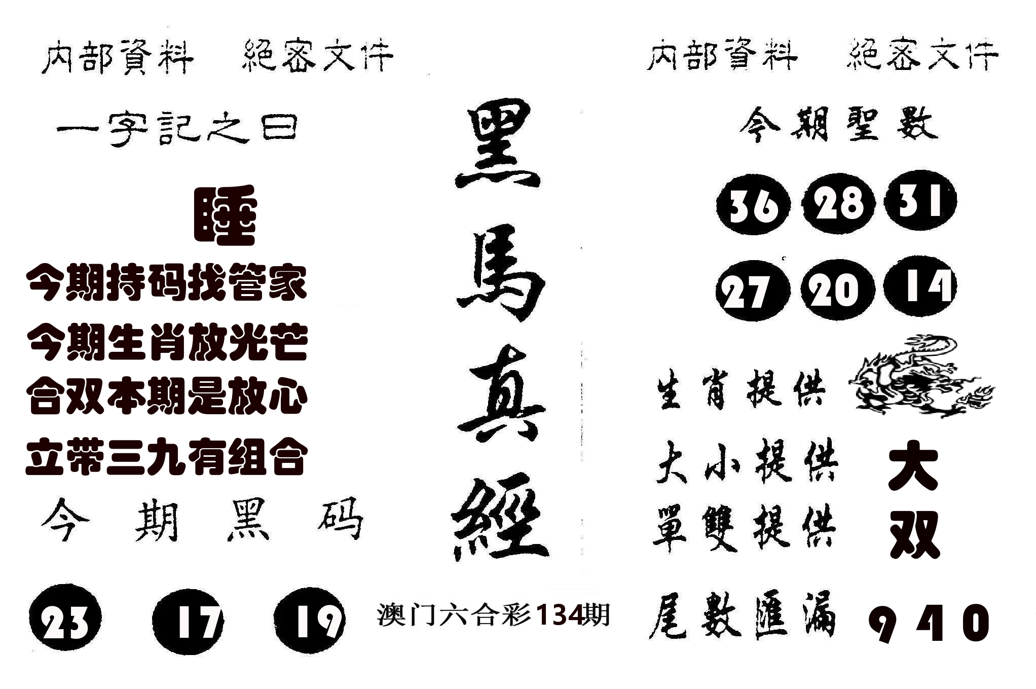 黑马真经 第134期