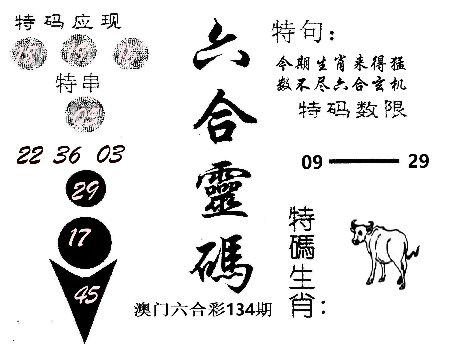 六合灵码 第134期