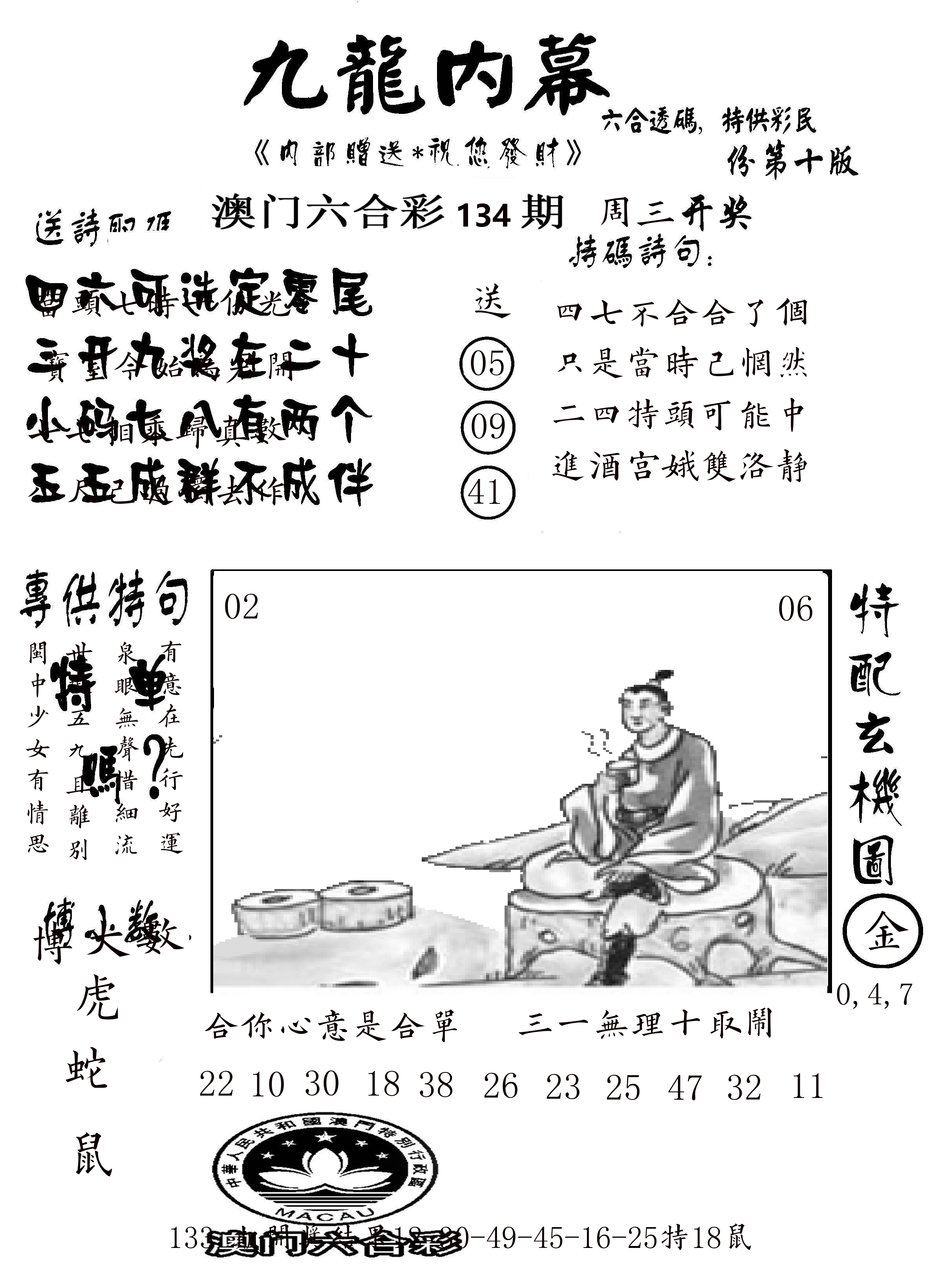 澳门传真2 第134期