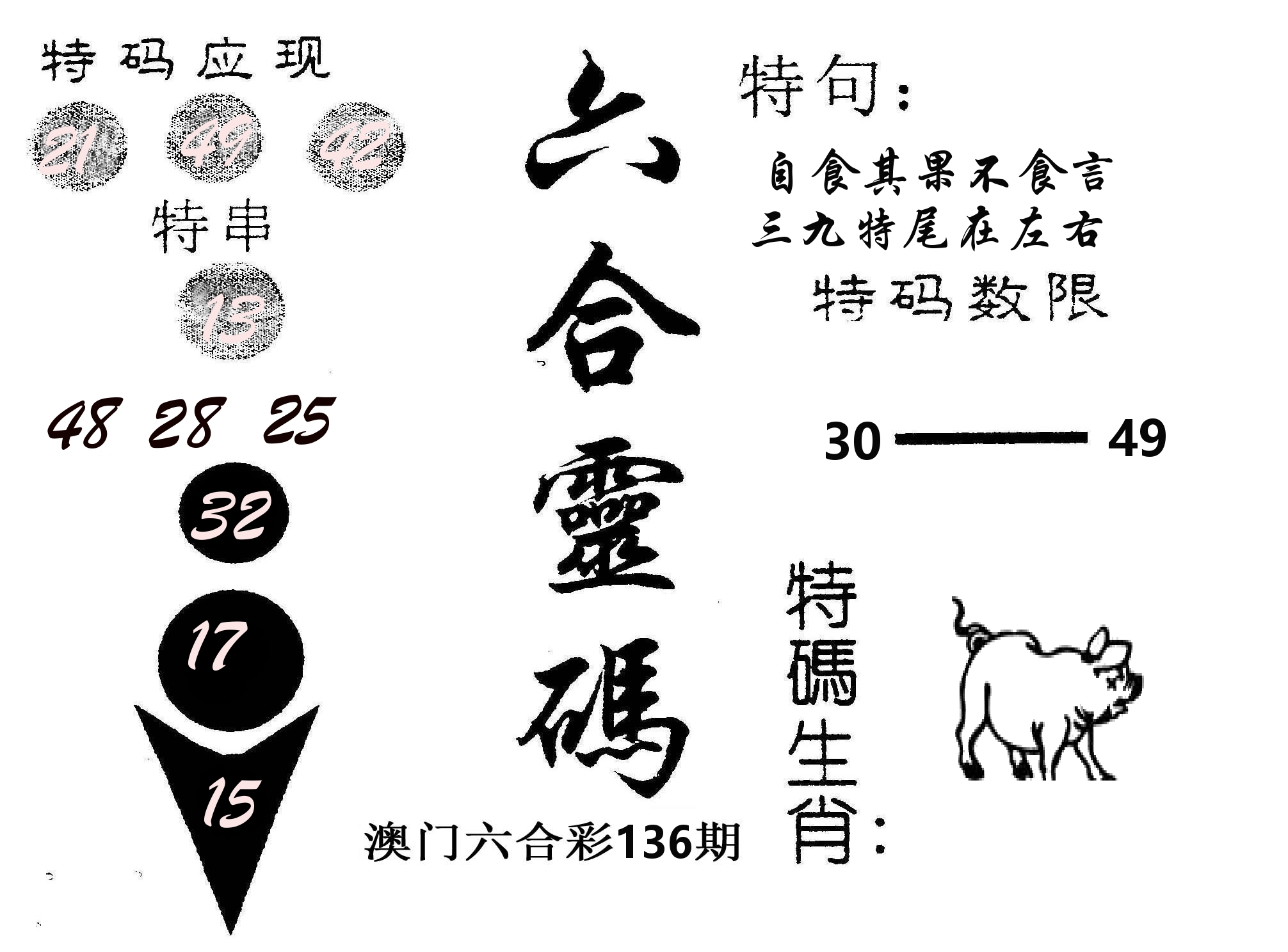 六合灵码 第136期