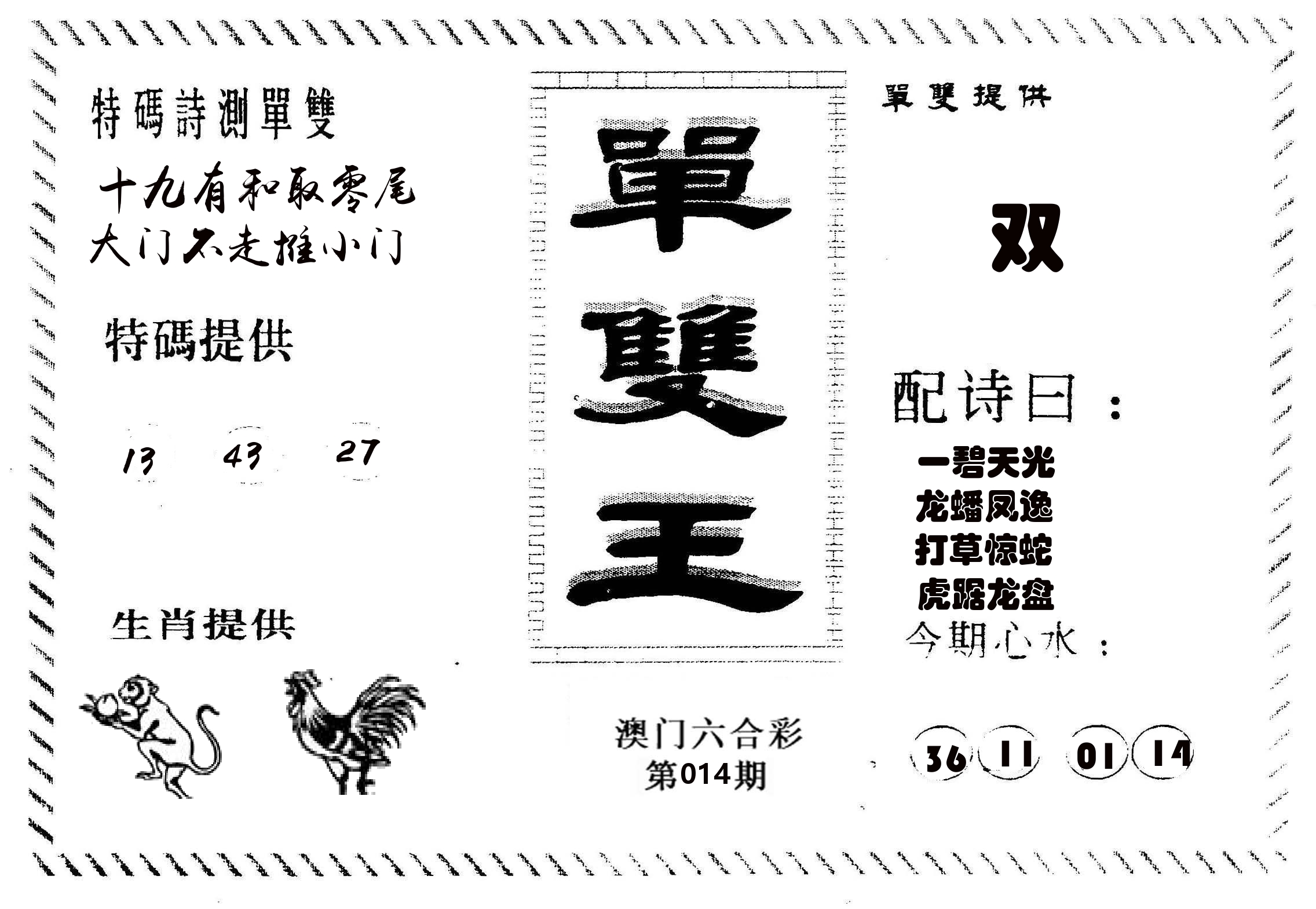 单双王B 第14期