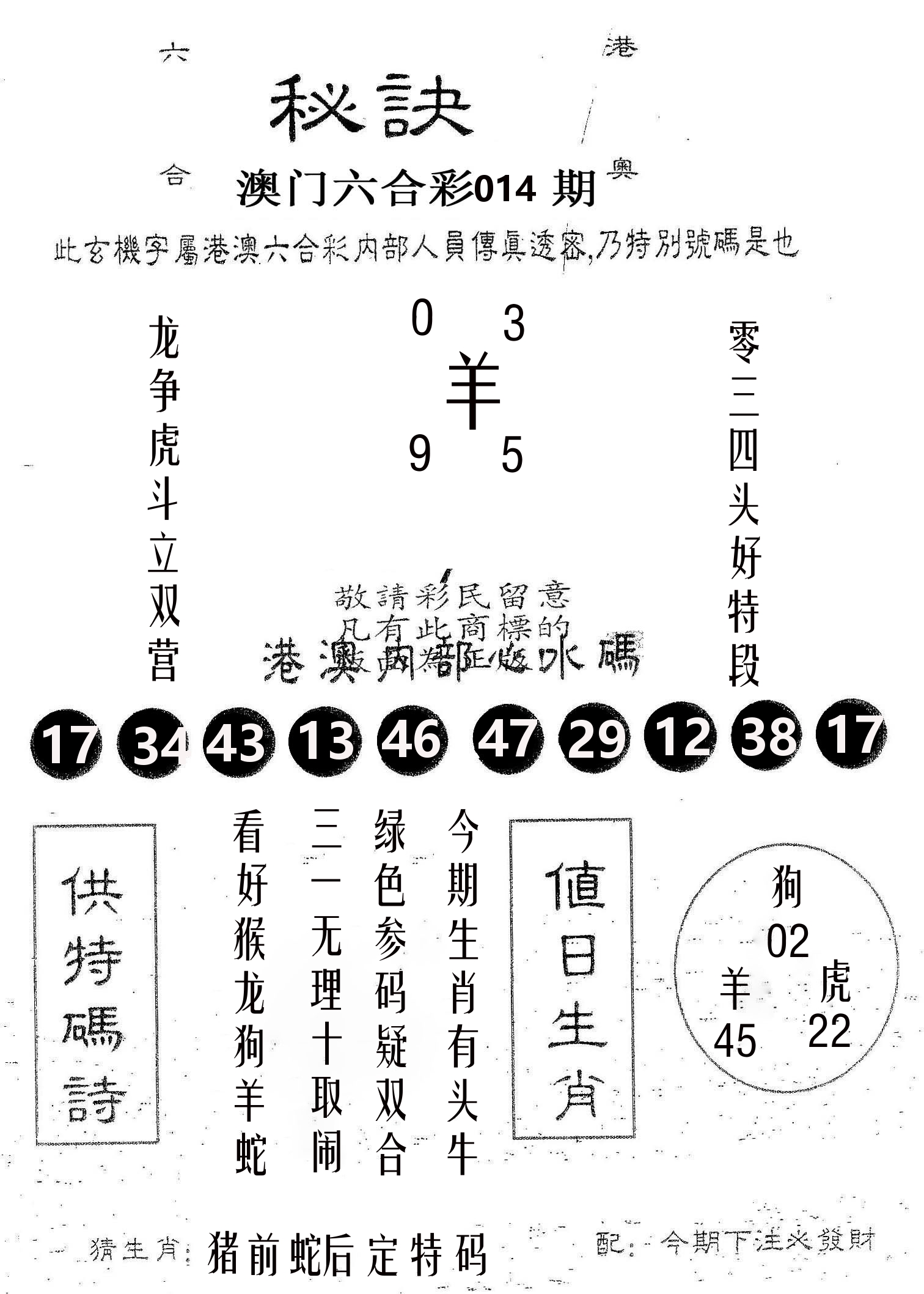秘决 第14期