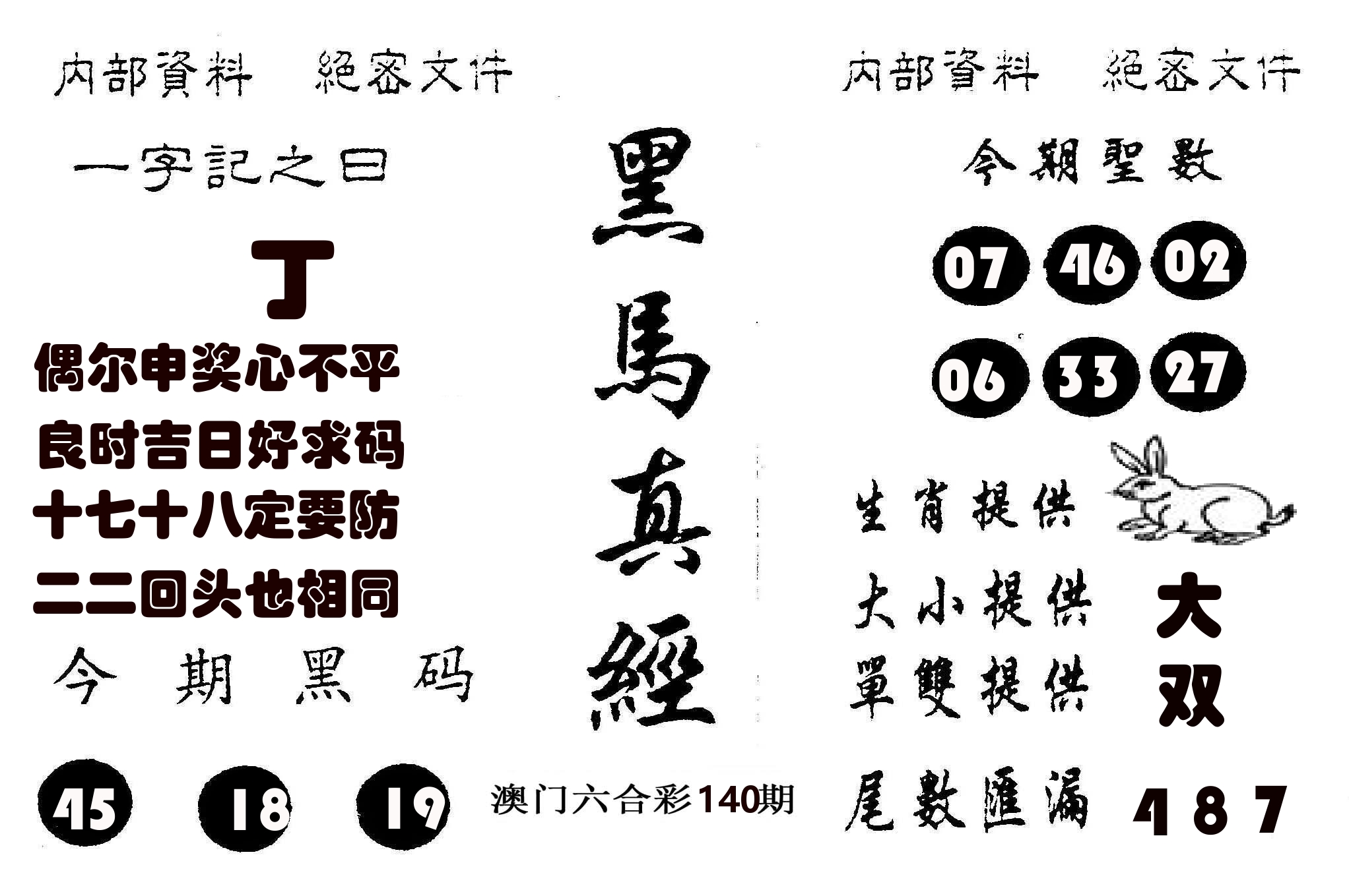 黑马真经 第140期