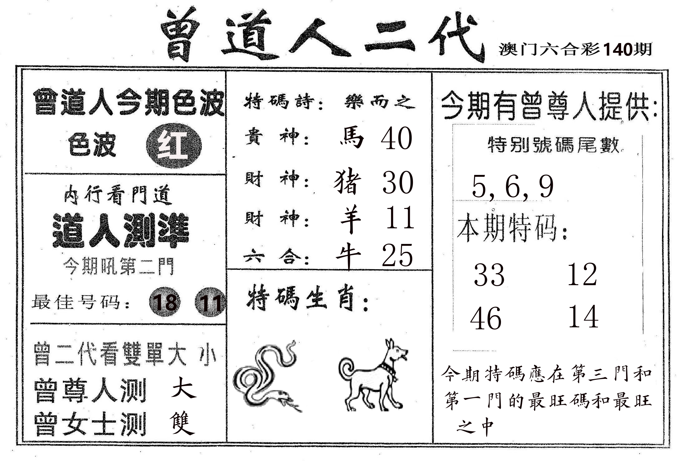 曾二代 第140期