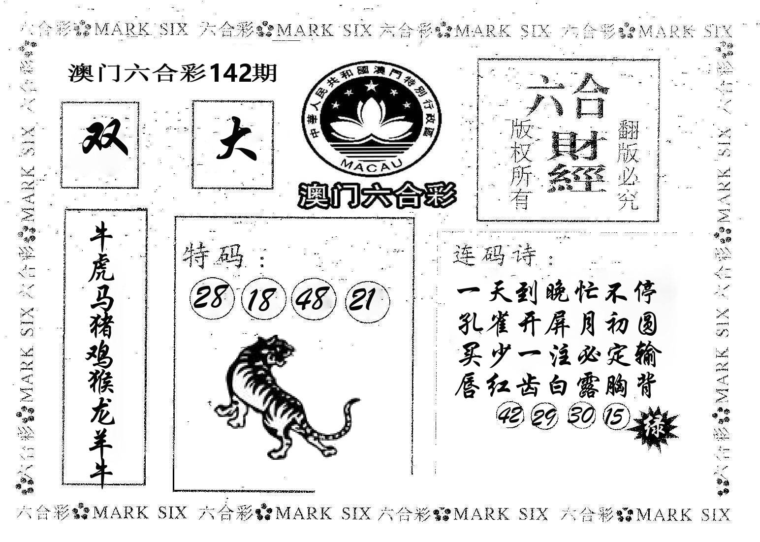 六合财经 第142期