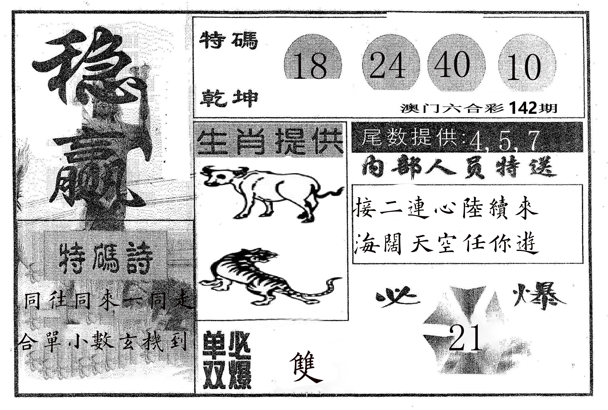 稳赢 第142期