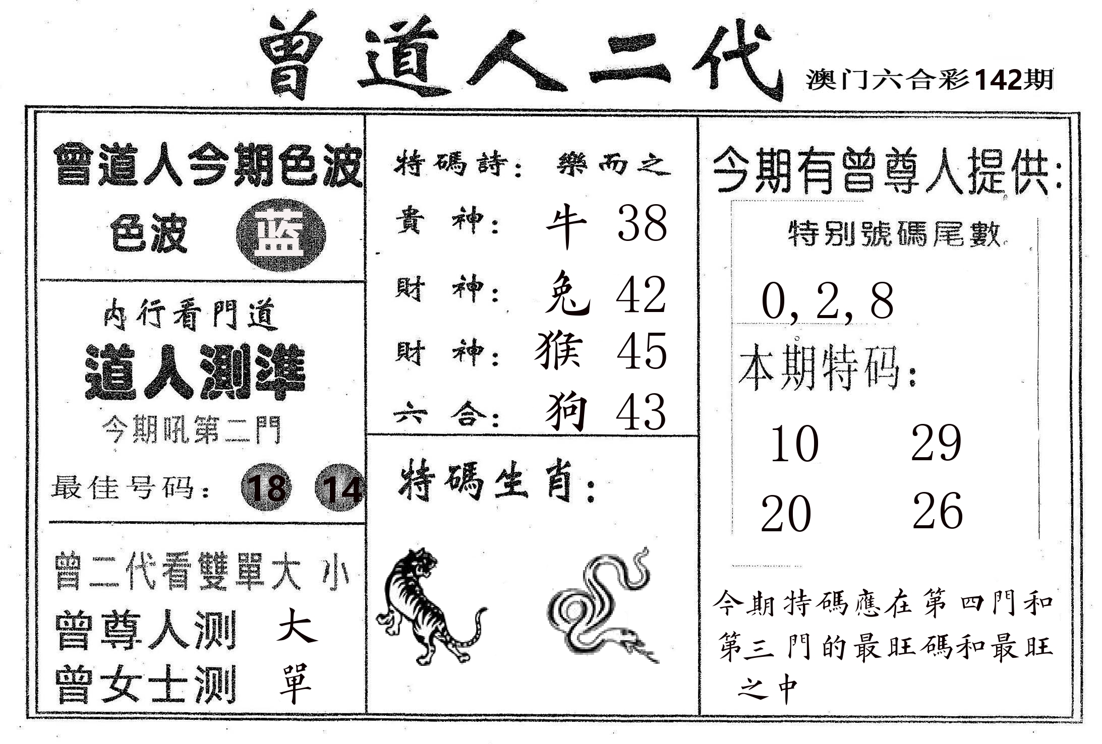 曾二代 第142期