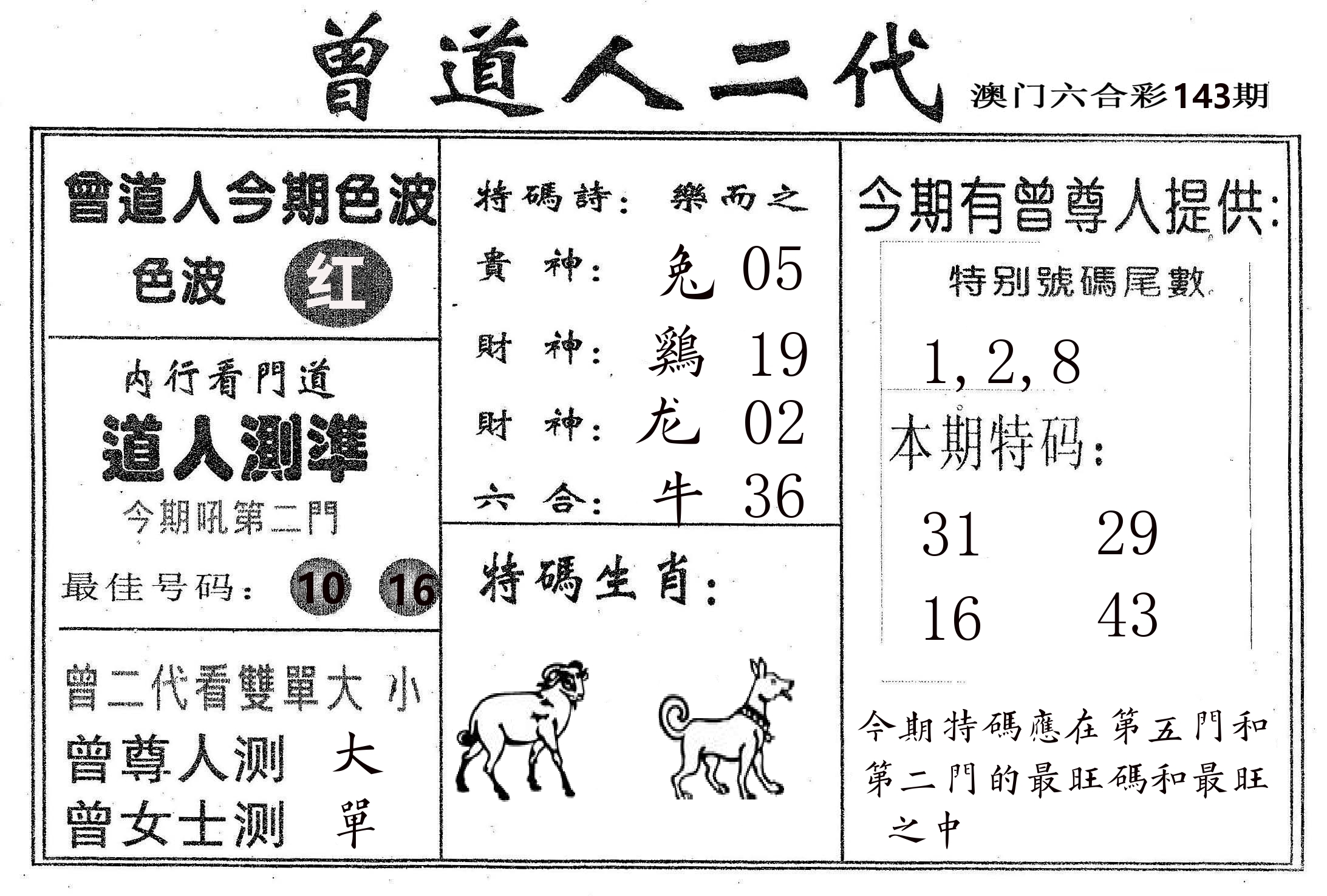 曾二代 第143期