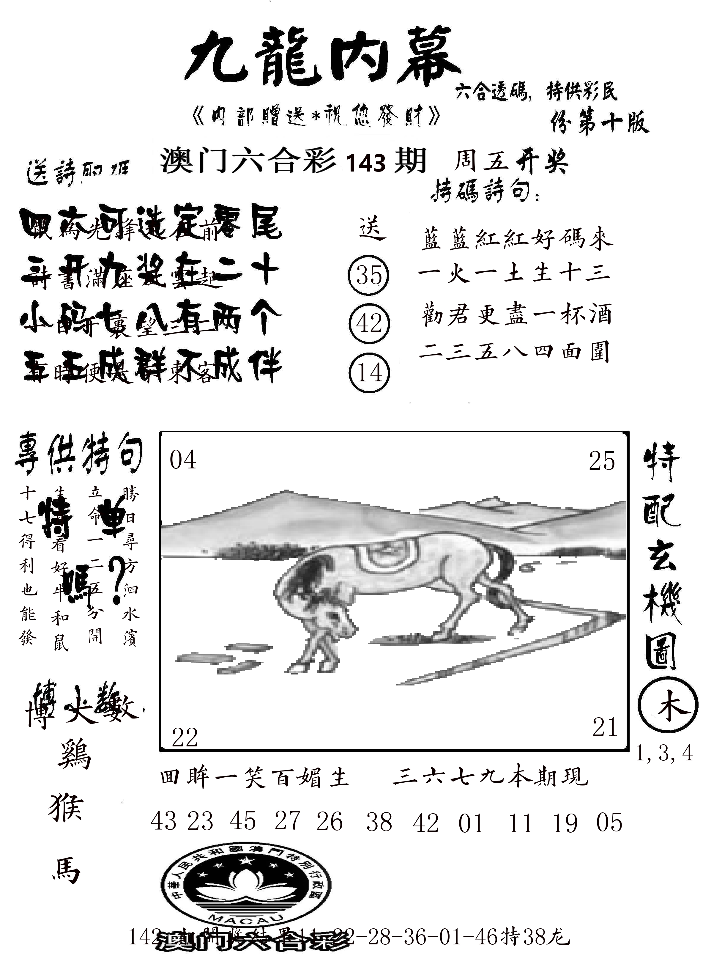 澳门传真2 第143期