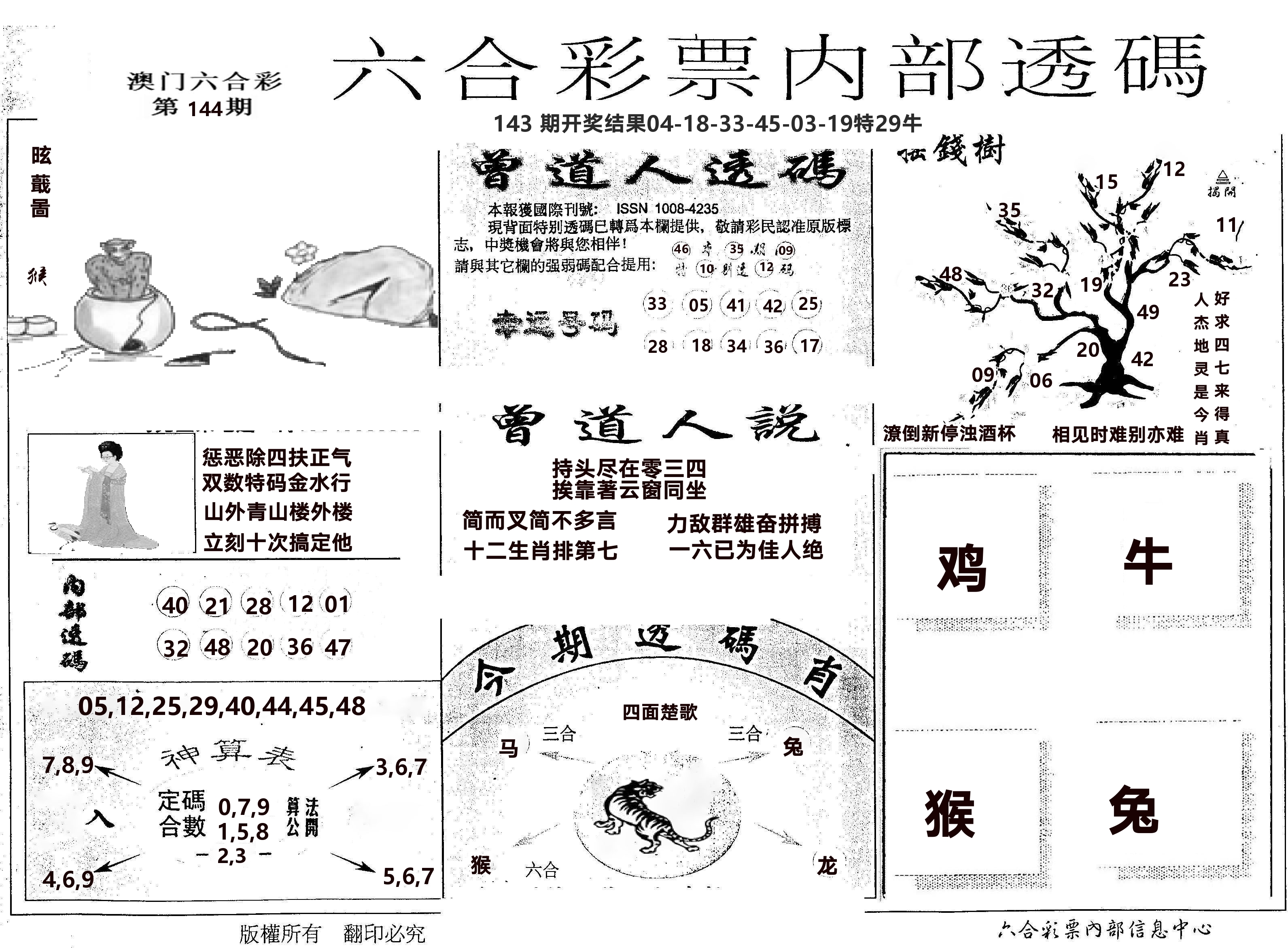内部透码(信封) 第144期