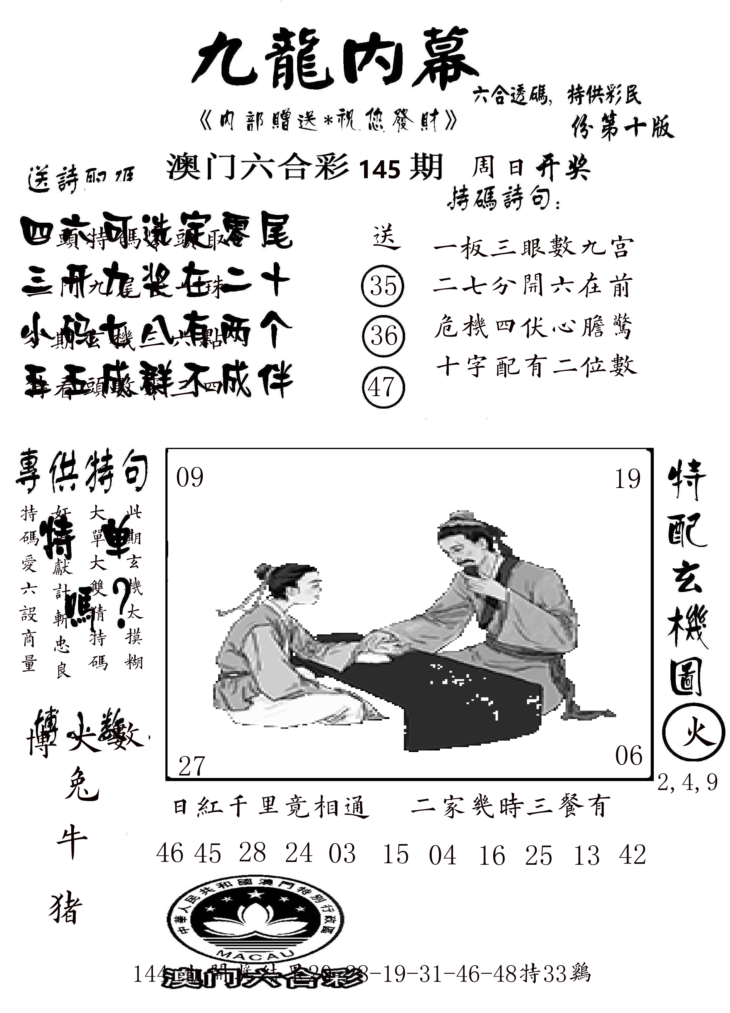 澳门传真2 第145期
