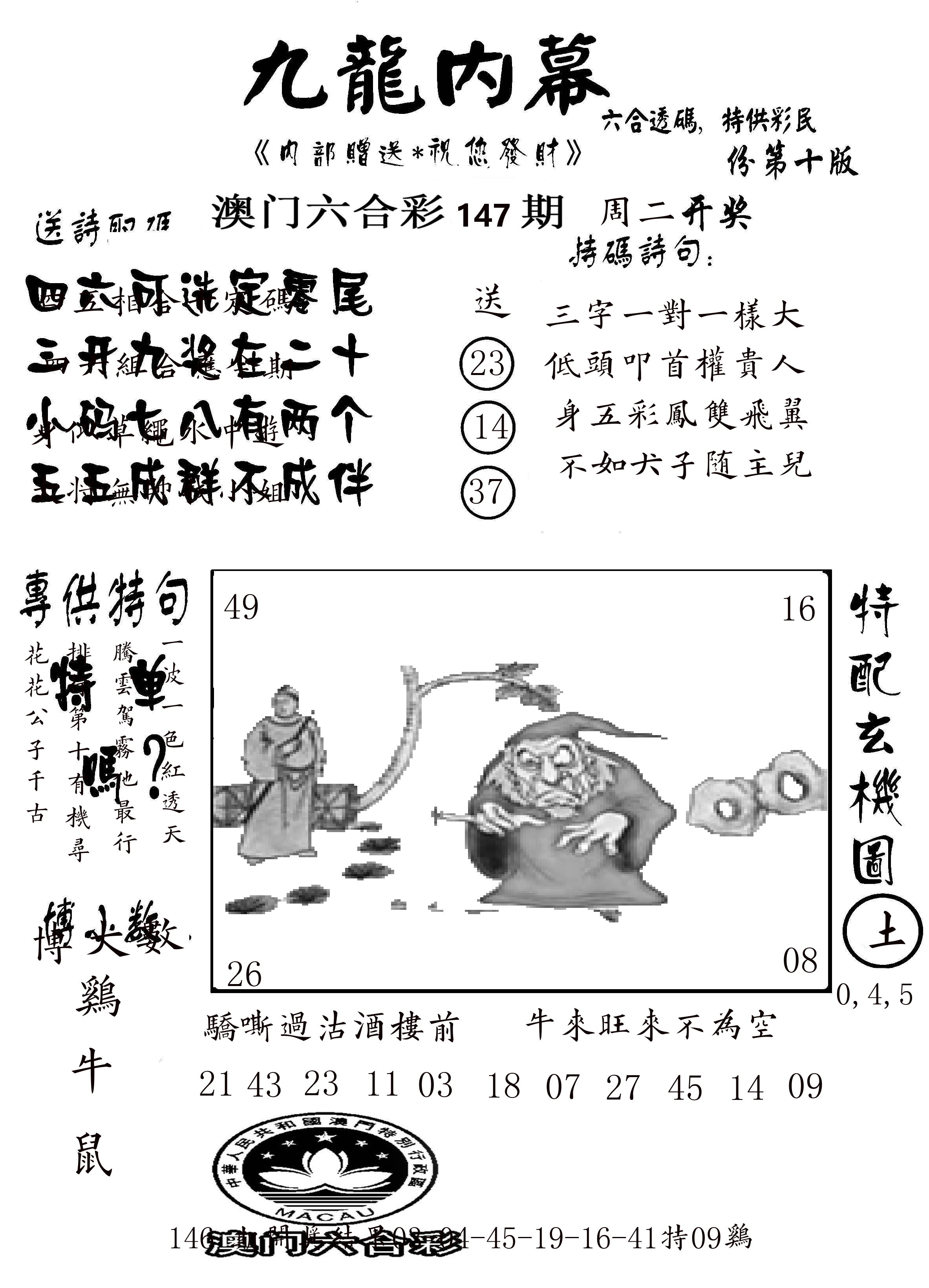 澳门传真2 第147期