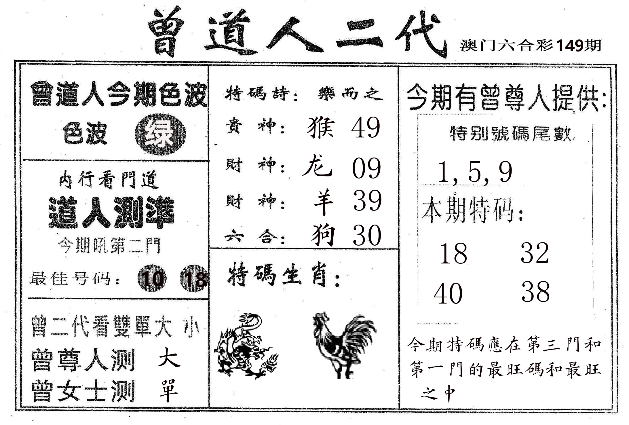 曾二代 第149期
